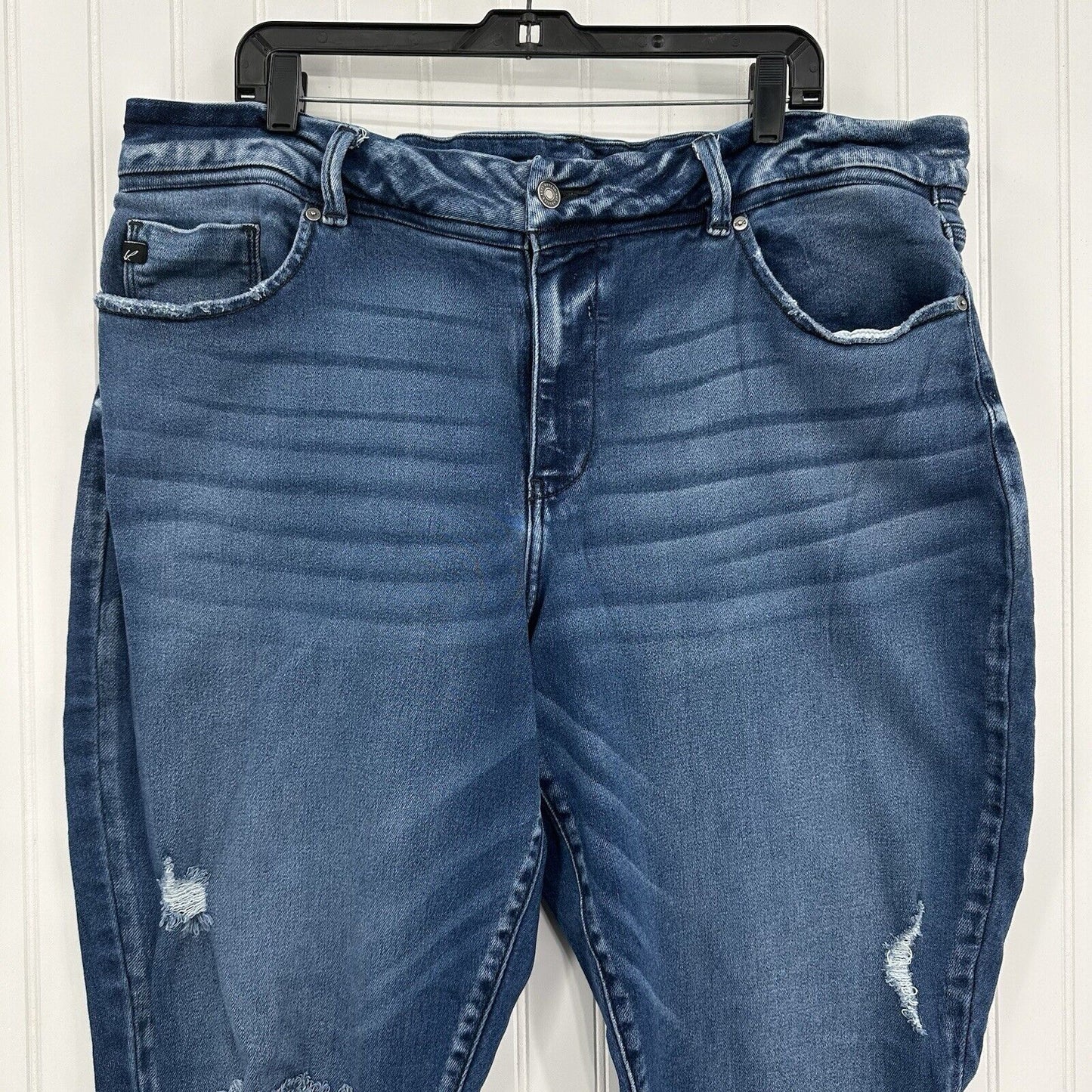 Kancan Jeans Womens 22 Skinny Blue Stretch Denim Distressed Grunge