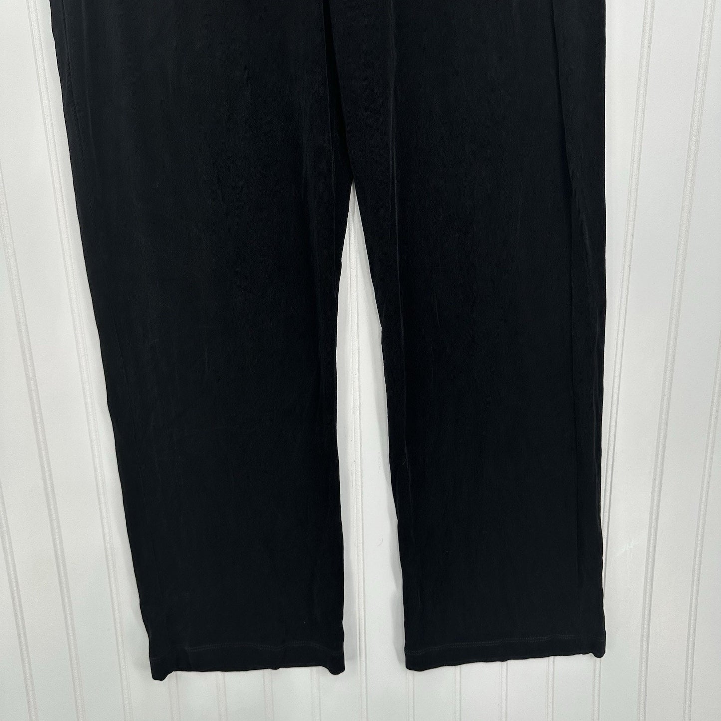 Chicos Travelers Pants 2 US Large Slinky Knit High Rise Black Stretch Coastal