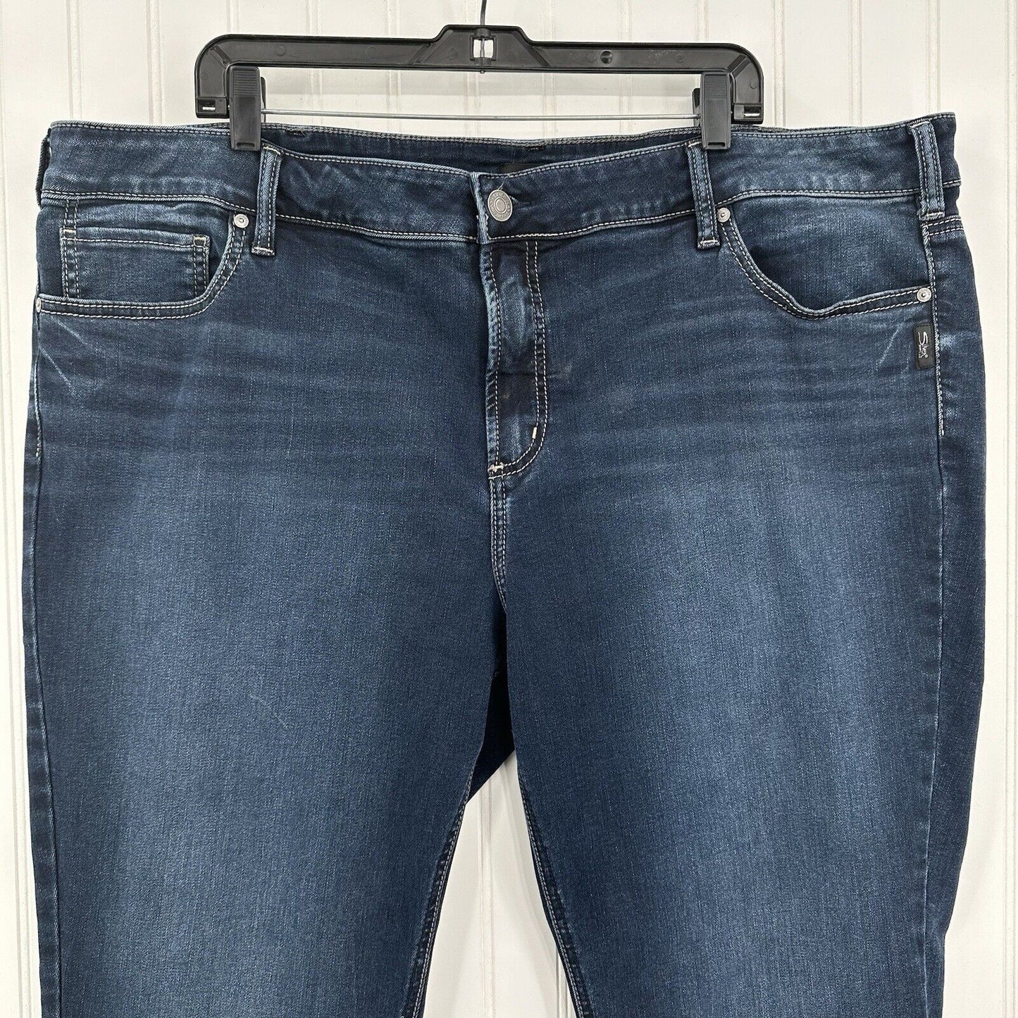 Silver Jeans Womens 24W Elyse Slim Boot Cut Relaxed Blue Denim CowboyWestern EUC