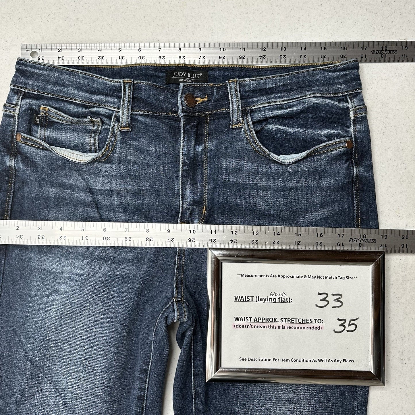 Judy Blue Jeans Womens 13 31 Skinny Blue Stretch Denim Comfort Casual EUC