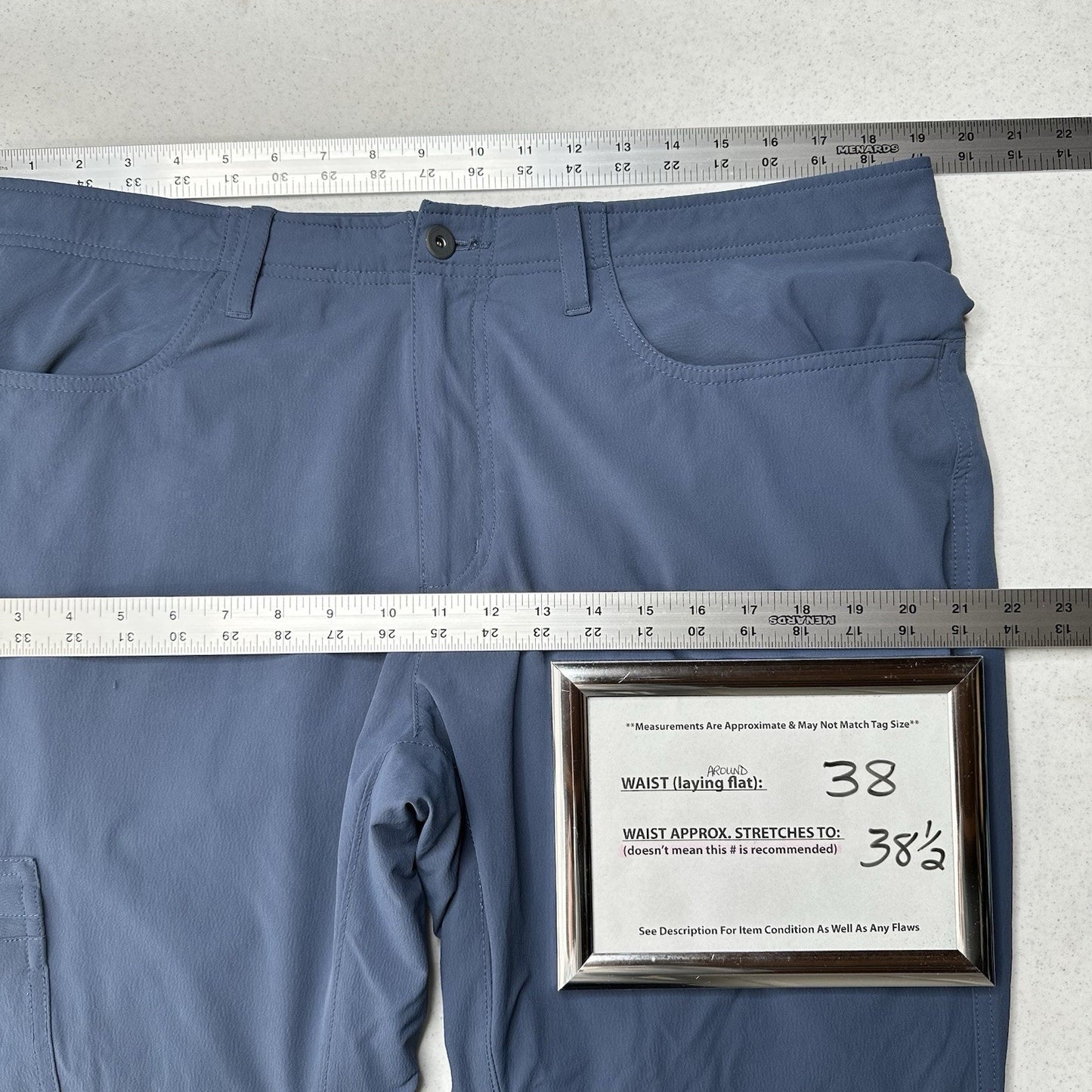Mountain Hardwear Pants Mens 34x32 (Measures 38x32) Yumalino Blue Lined Outdoor
