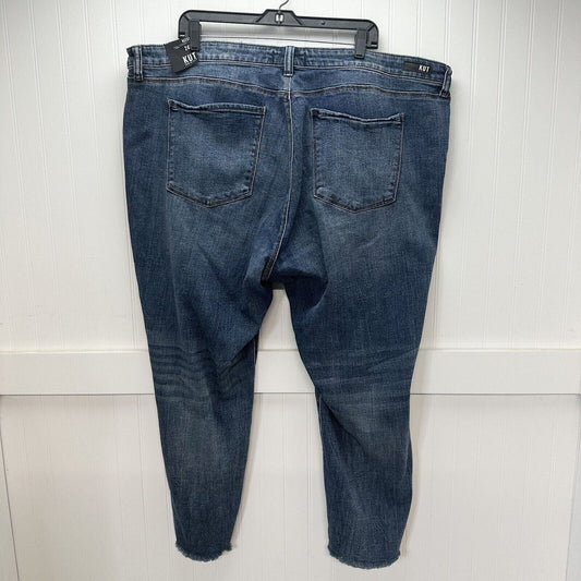 Kut From The Kloth Jeans Womens 24W Reese Ankle Straight Denim Blue Fray NEW