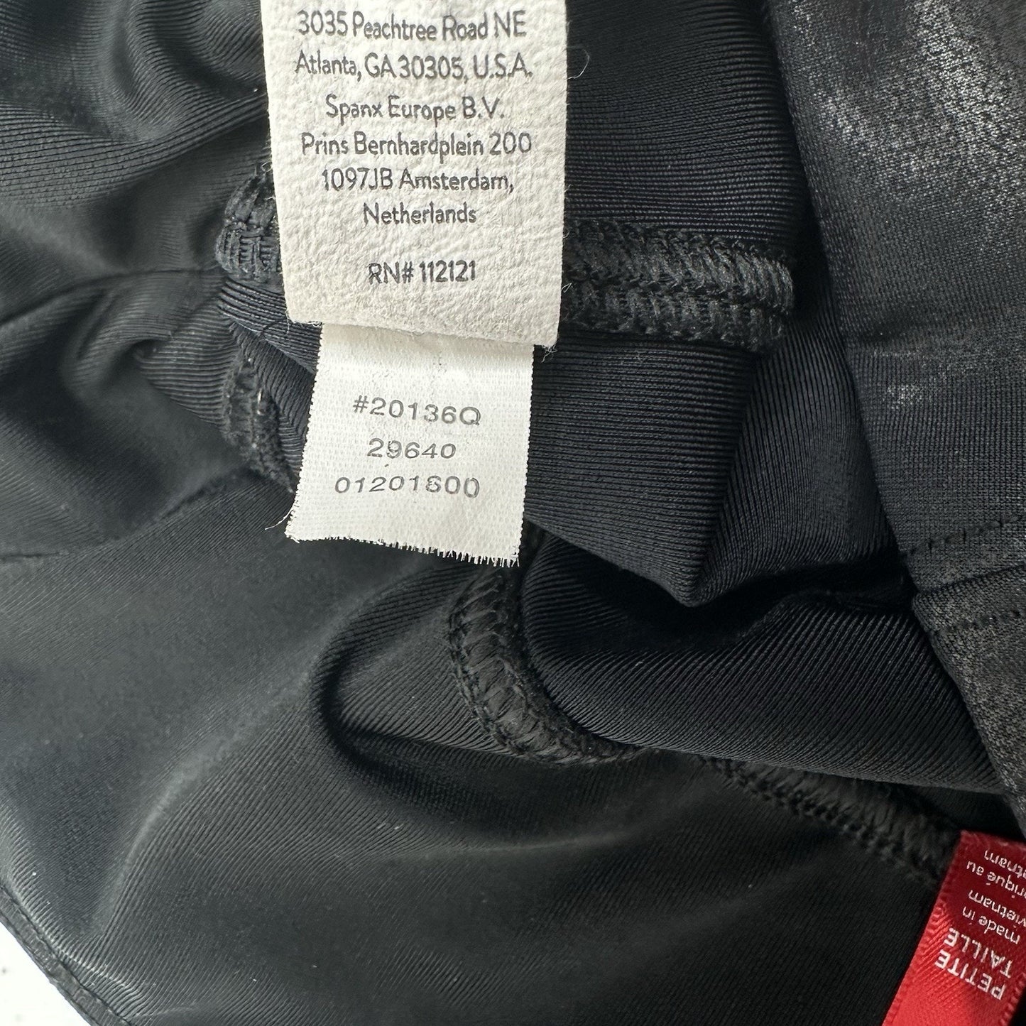 Spanx Leggings Womens Small Petite Faux Leather Moto Black Pants Slimming EUC