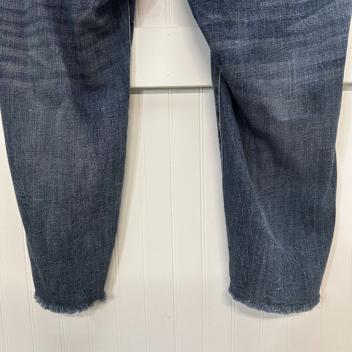 Kut From The Kloth Jeans Womens 24W Reese Ankle Straight Denim Blue Fray NEW