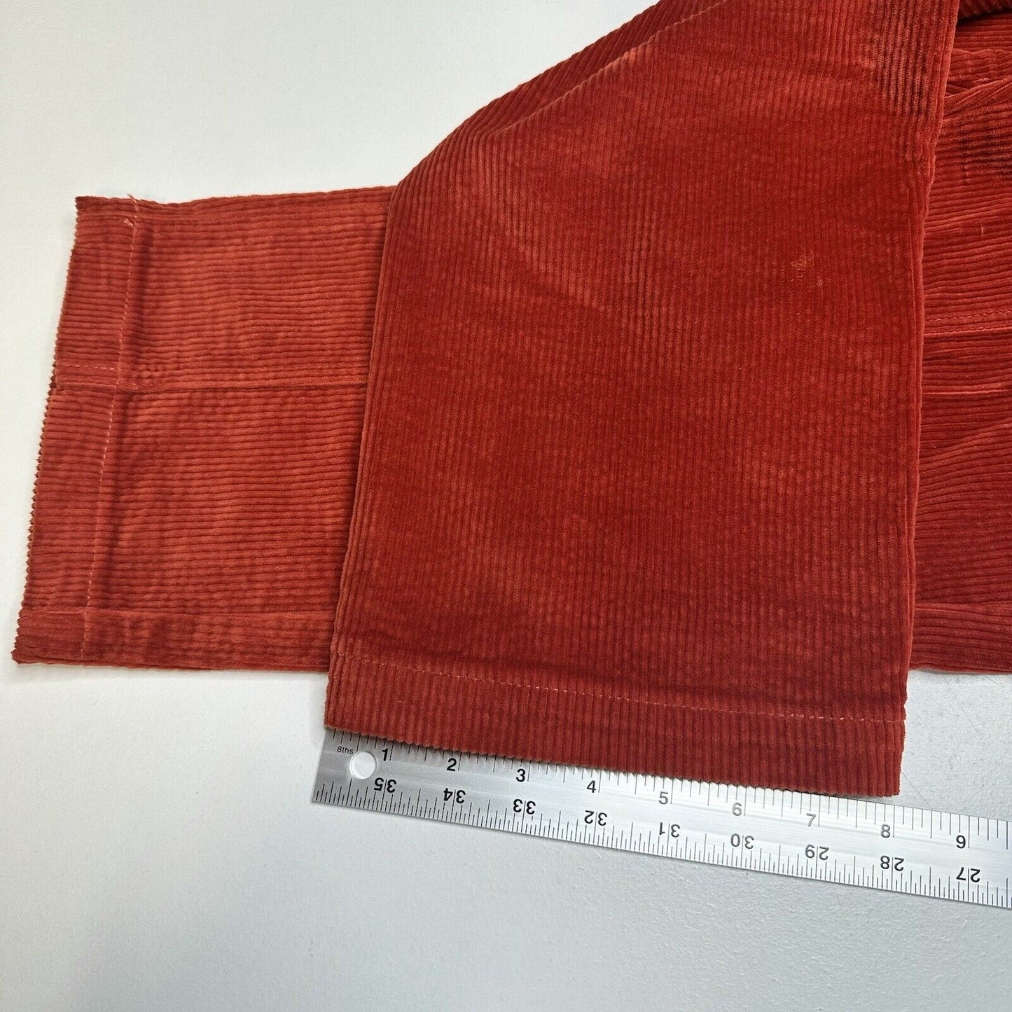 Judy Blue Jeans Womens 15 32 Corduroy Ankle Straight Rust Red Orange Preppy EUC