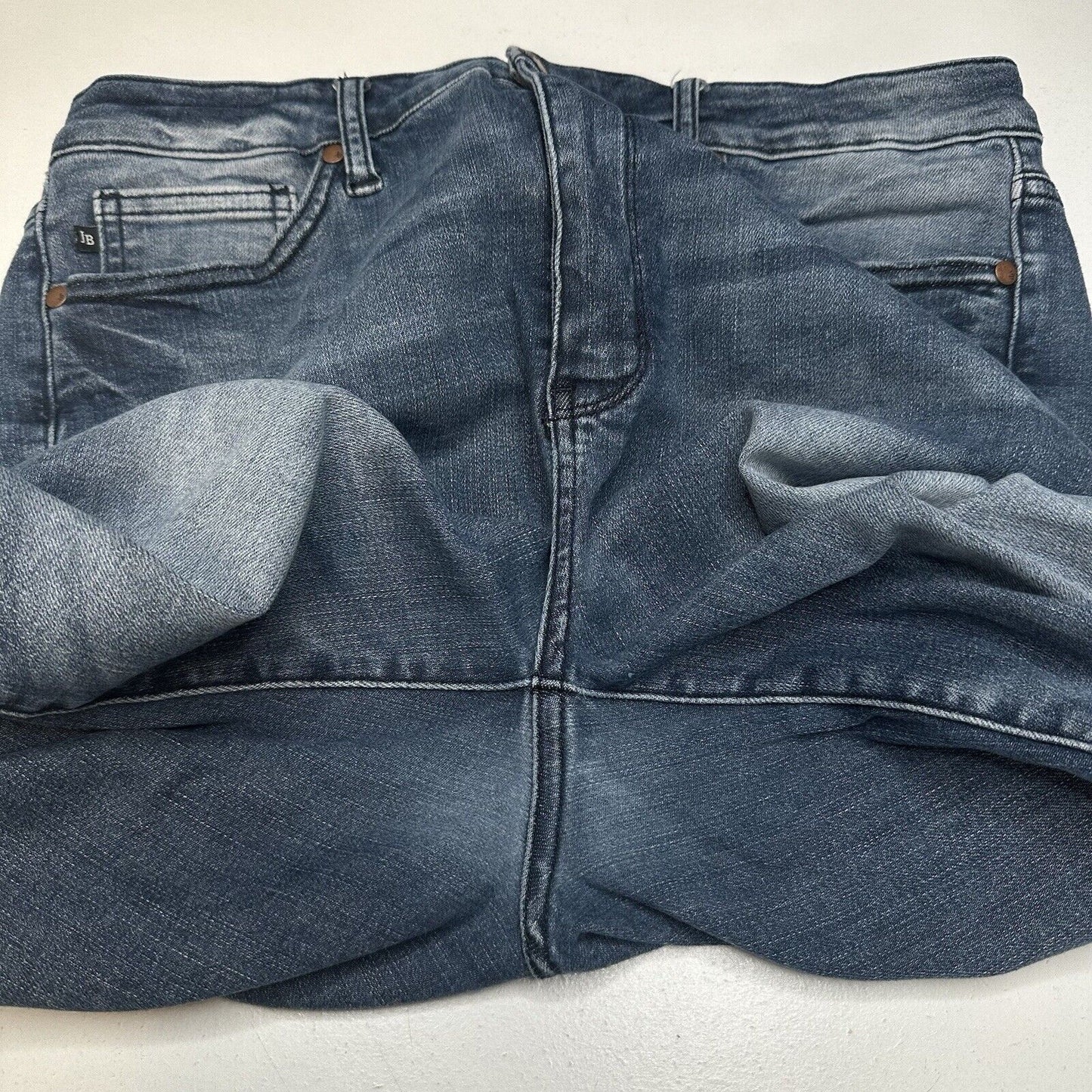 Judy Blue Jeans Womens 15 32 Skinny Ankle High Rise Blue Stretch Dark Denim