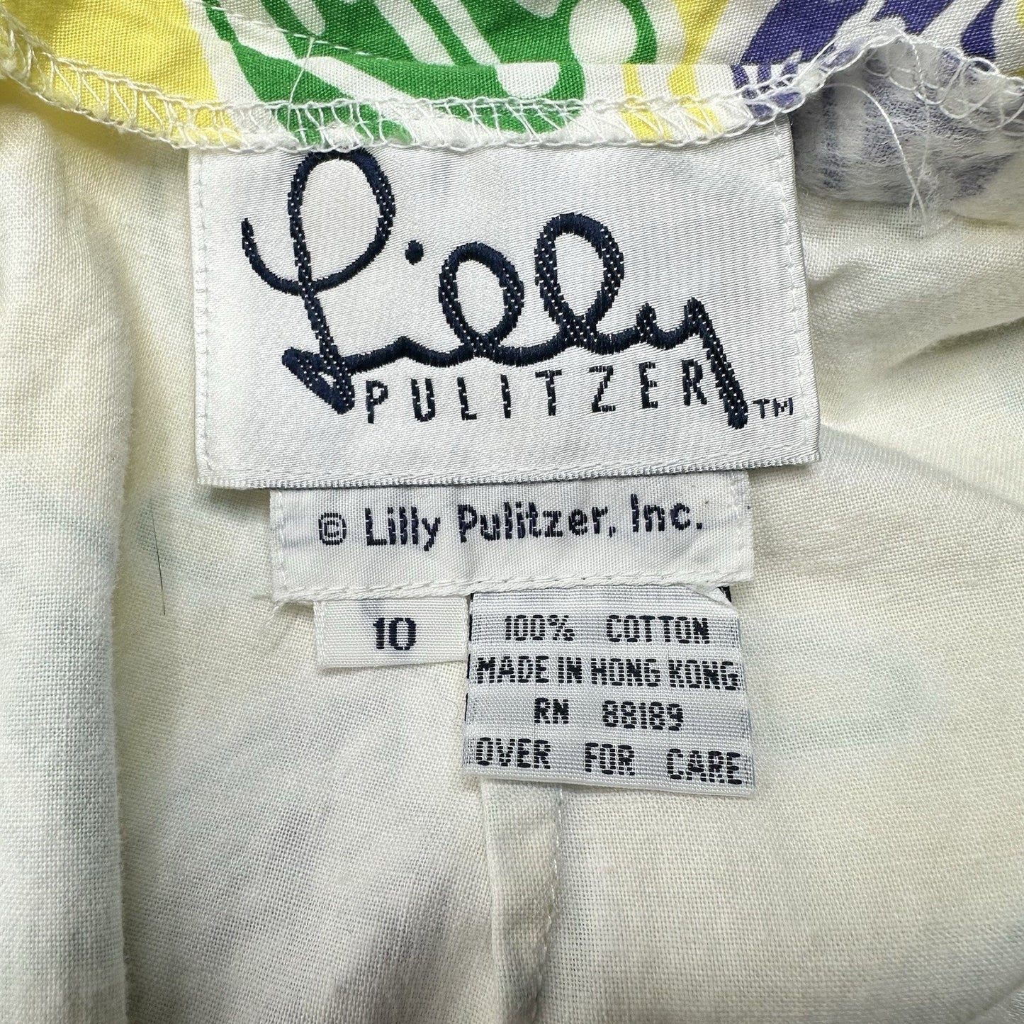 Lilly Pulitzer Skirt Womens 10 Cotton Butterfly Yellow Golf Barbie Preppy *Flaw
