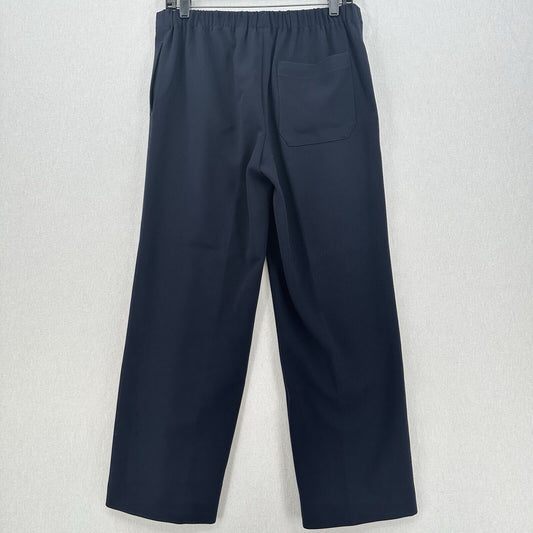 Theory Pants Womens Small Winszlee Admiral Wide Leg Navy Blue Minimal Career EUC