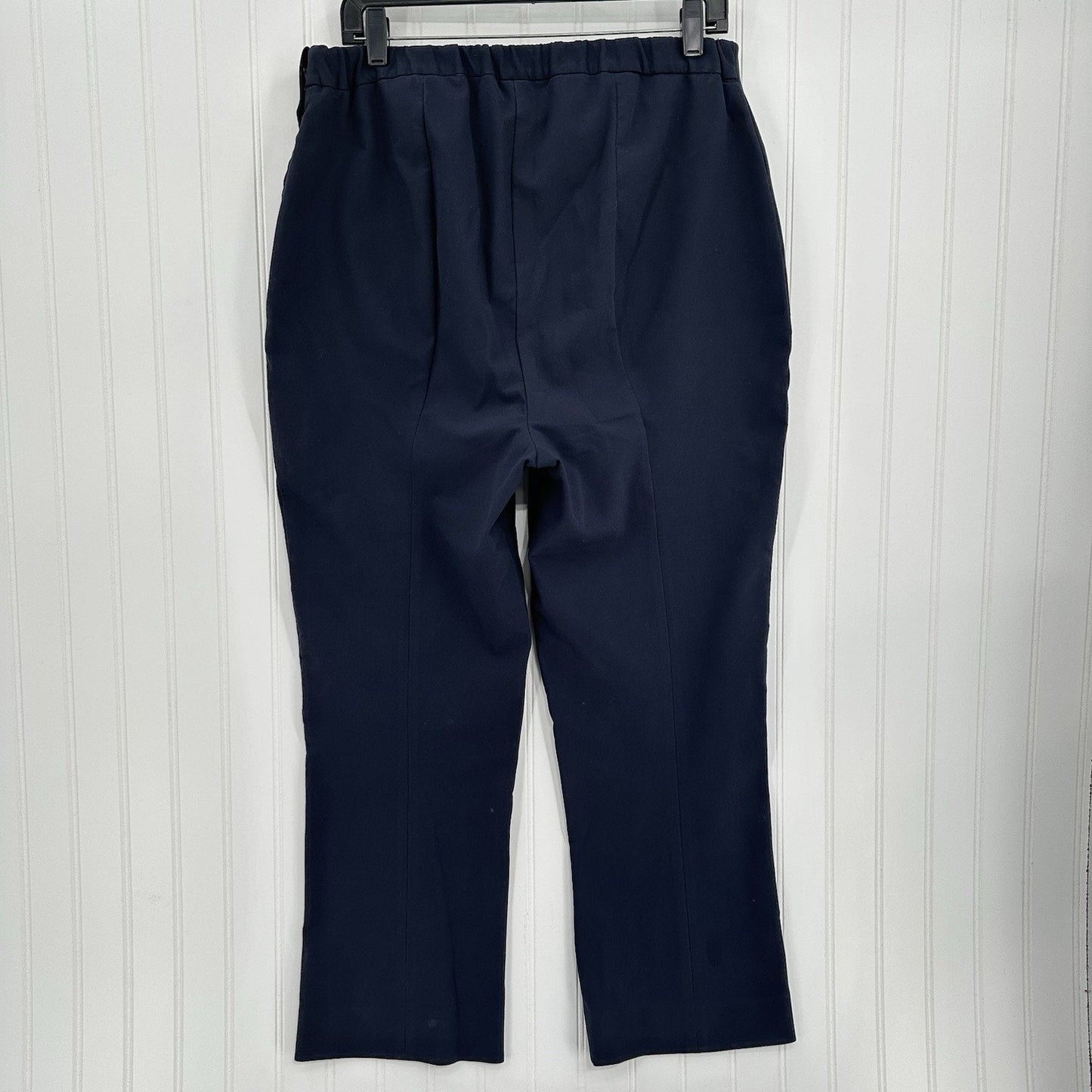 MM Lafleur Pants Womens +2 18 Straight Ankle Navy Blue Stretch Minimalist Career