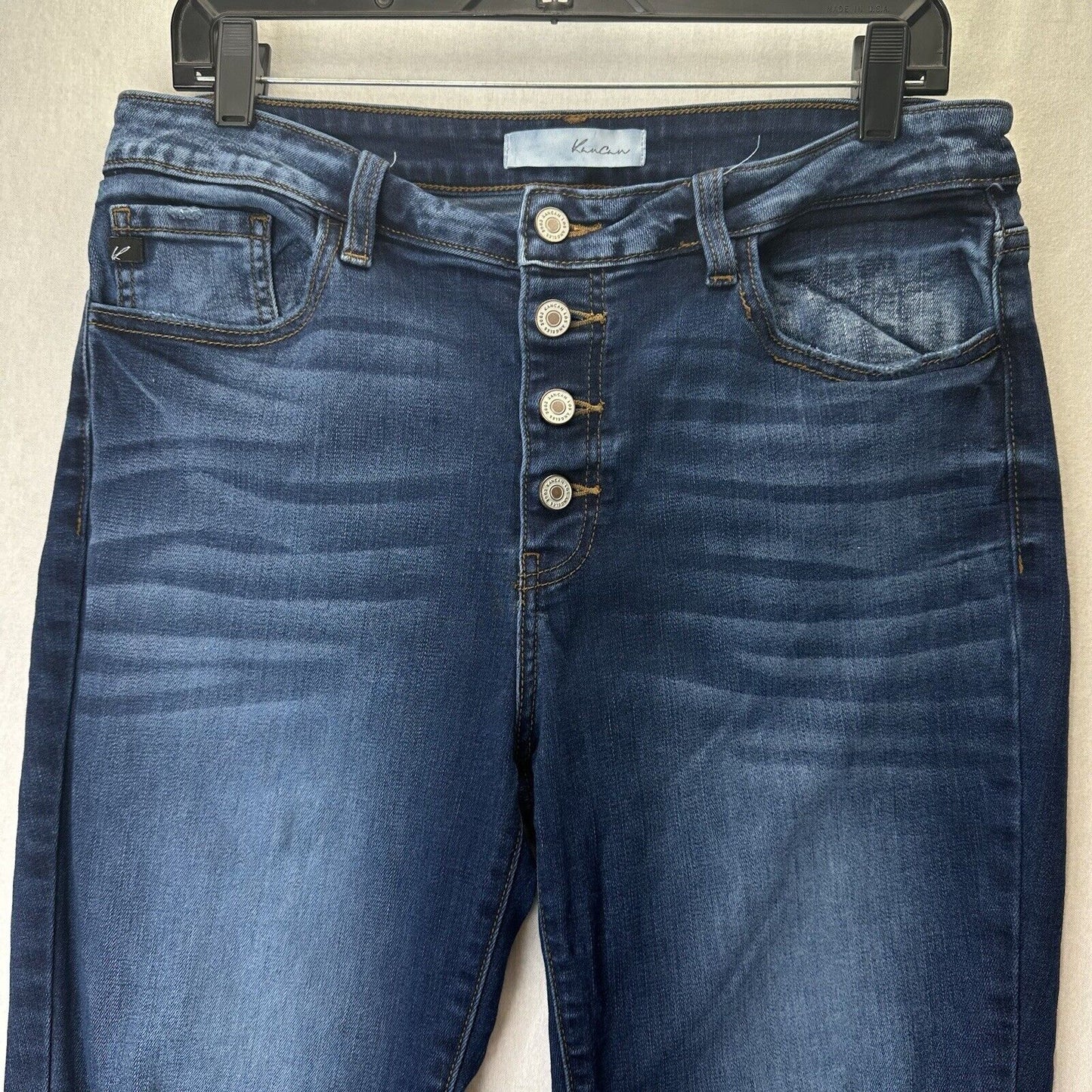 Kancan Jeans Womens 15 31 Kitson High Rise Ankle Skinny Blue Denim Distressed