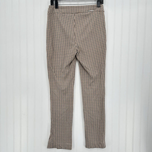 ILTM I Love Tyler Madison Pants Womens Medium Slim Leg Brown Plaid Career Preppy