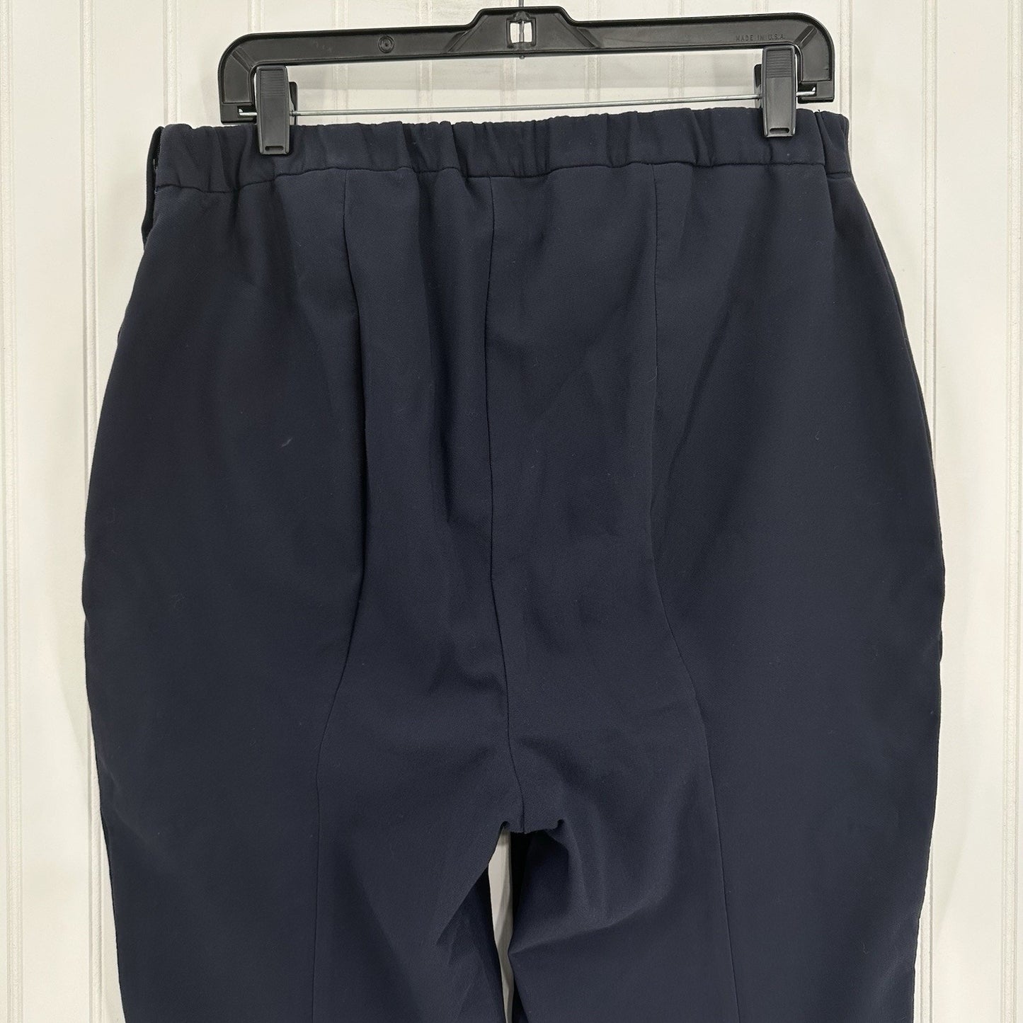 MM Lafleur Pants Womens +2 18 Straight Ankle Navy Blue Stretch Minimalist Career