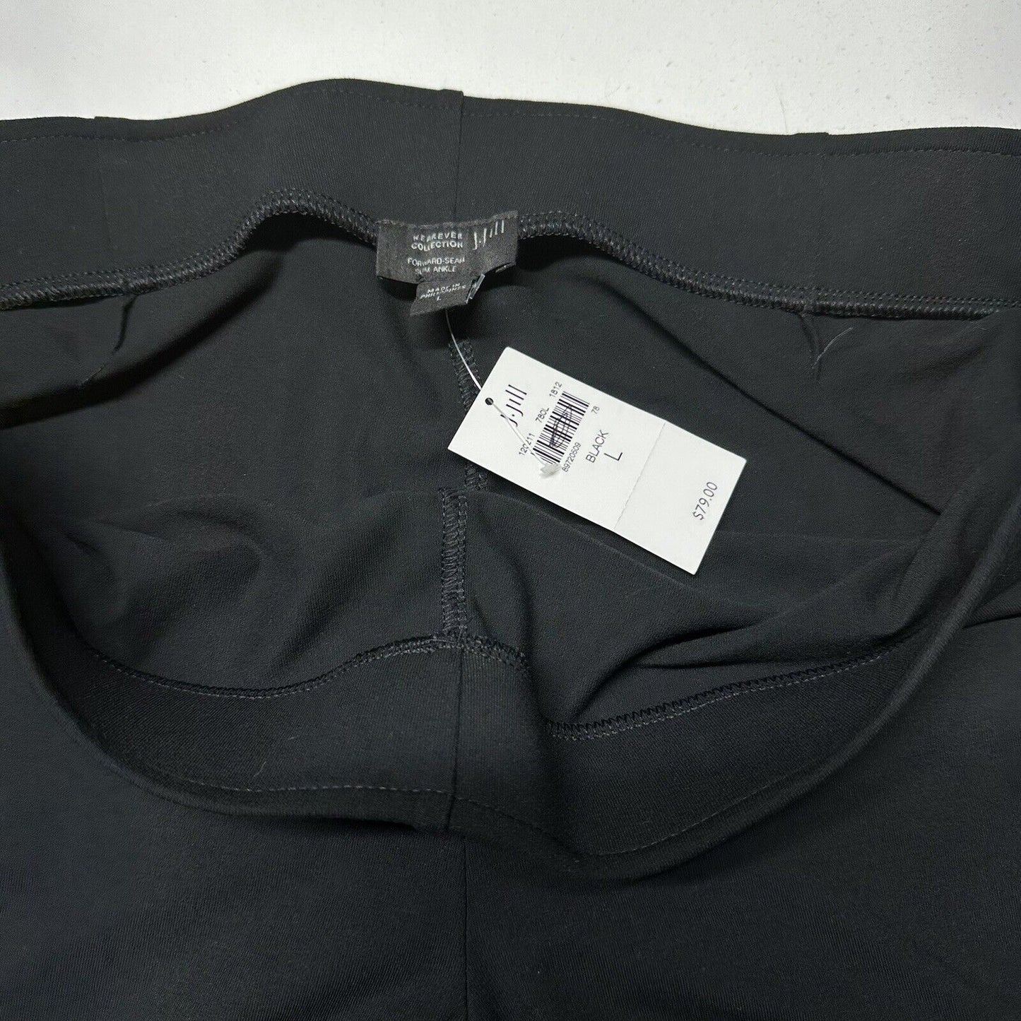 J Jill Pants Womens Large 16 Wearever Slim Ankle Black Forward Seam Stretch NEW