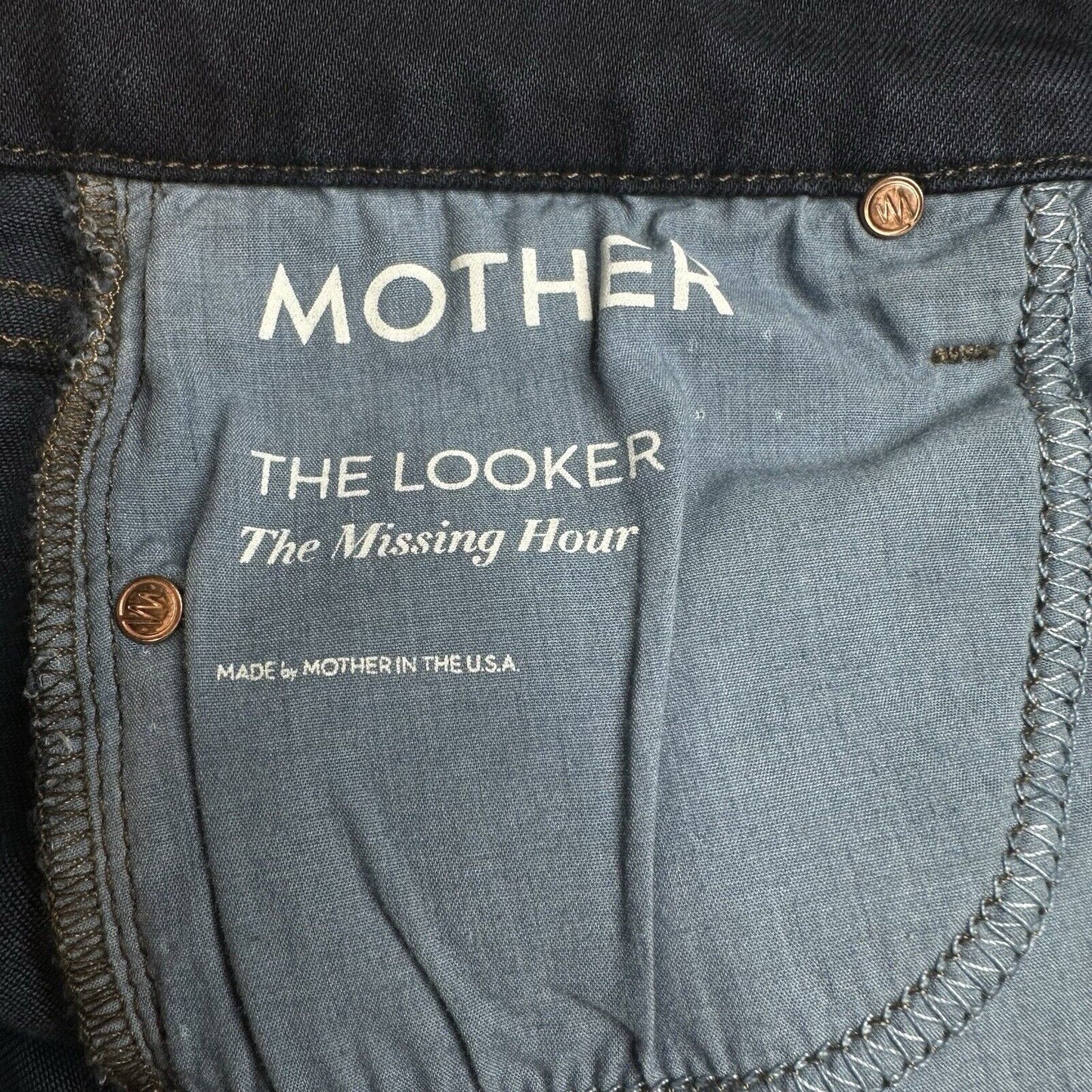 Mother Jeans Womens 29 The Looker Blue Skinny Denim Missing Hour *No Size Tag