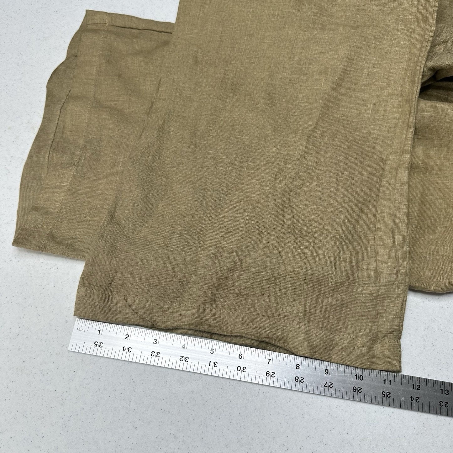 CP Shades Pants Women XS Linen Jenn Wide Leg Tan Pull On Coastal Beach Lagenlook
