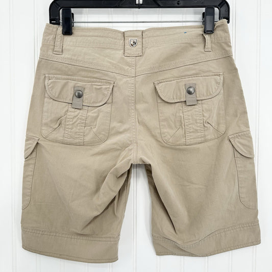 KUHL Shorts Womens 2 Splash Cargo Short 10" Bermuda Beige Khaki Hiking Gorpcore