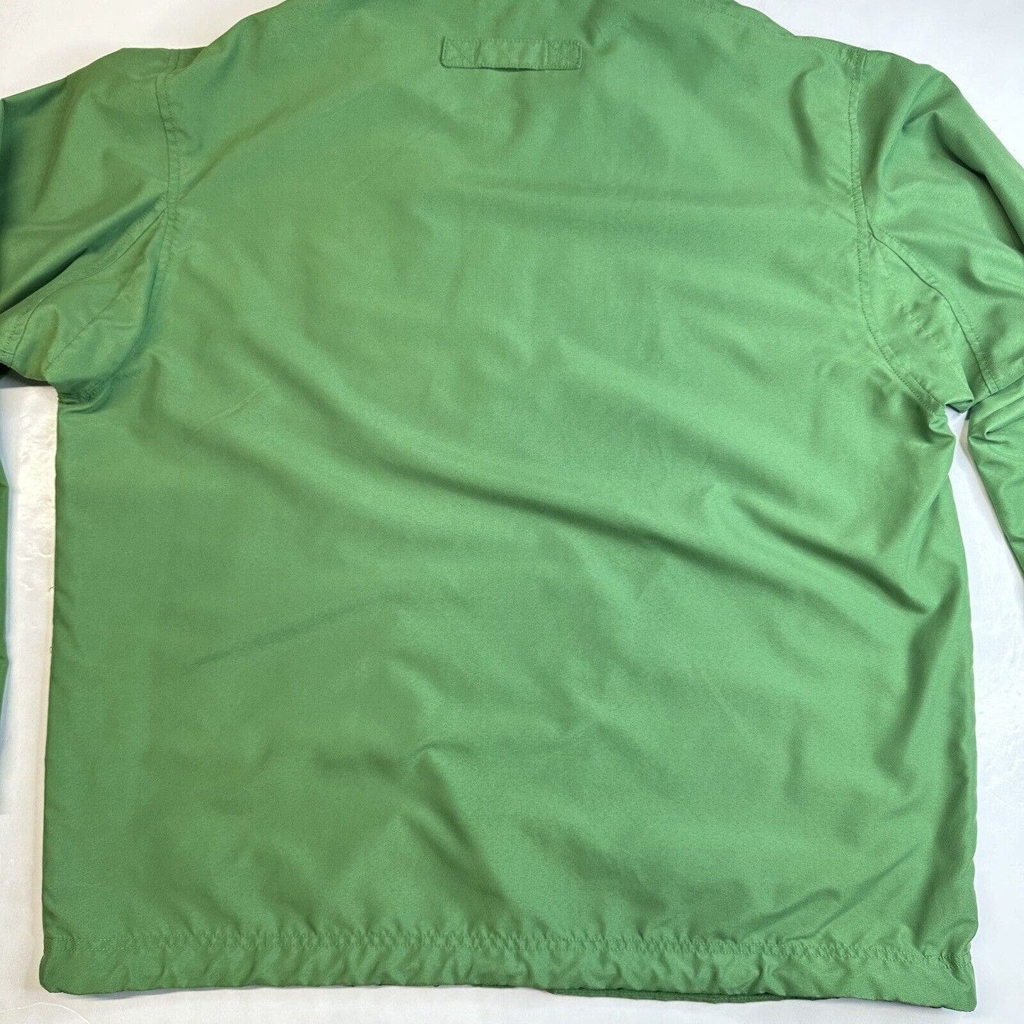 Duluth Trading Shirt Mens Large Bogey Windshirt Green Pullover Lightweight EUC