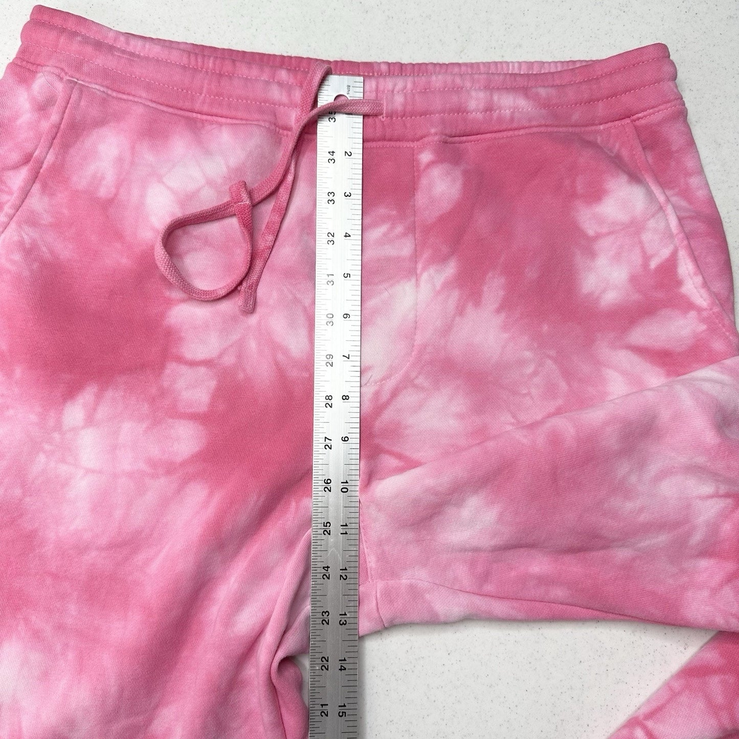 Lularoe Boyfriend Jogger Womens Medium Sweatpant Bright Pink Tie Dye Cozy Lounge