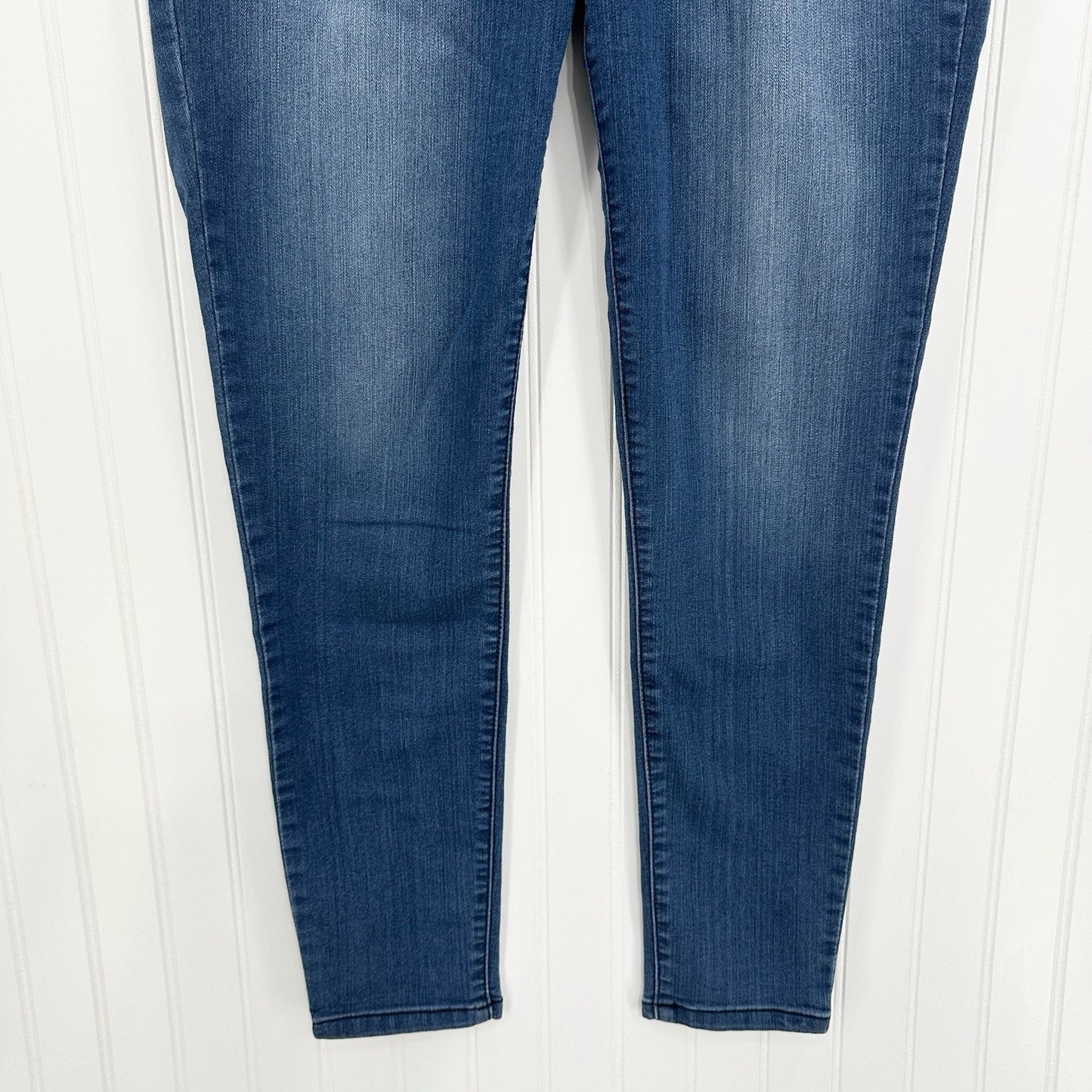 Democracy Jeans Womens 10 Skinny Ab Solution Blue Stretch Denim Tummy Control