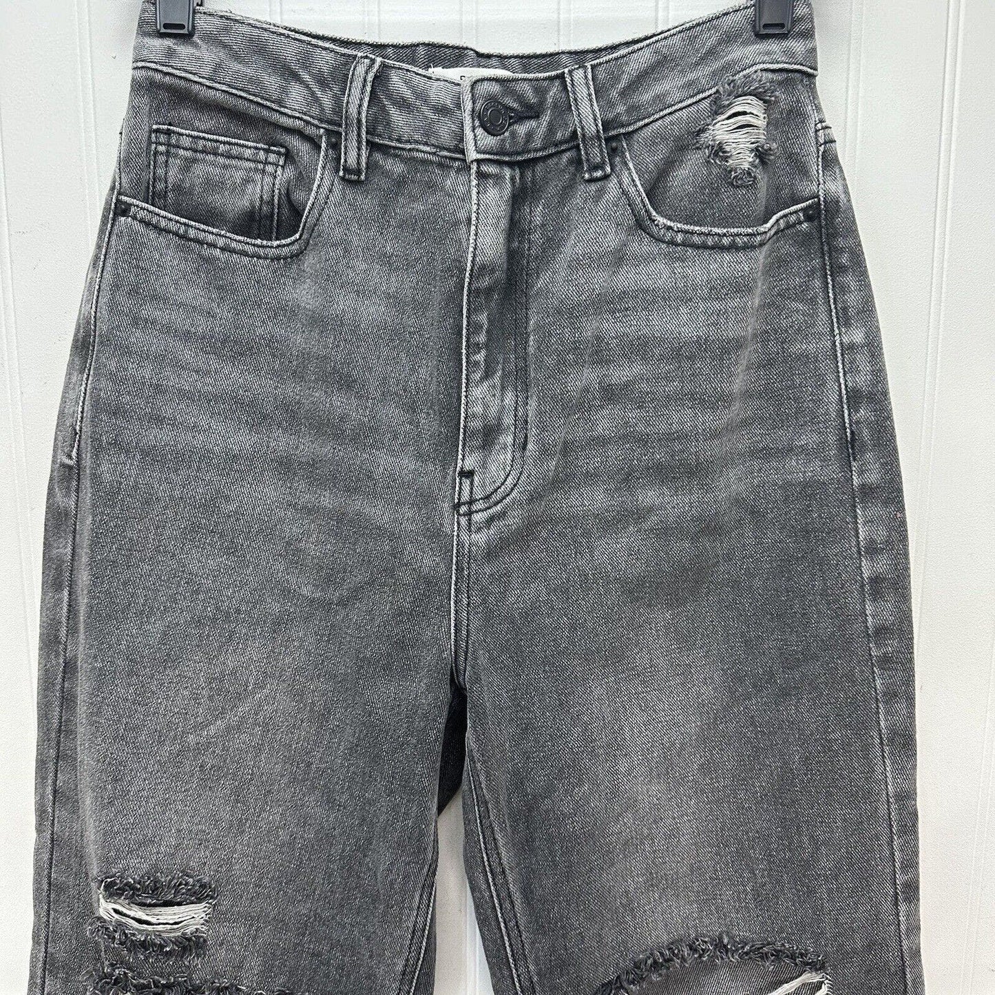 Pacsun Jeans 27 Boyfriend High Rise Gray Denim Womens Distressed 90s Grunge EUC