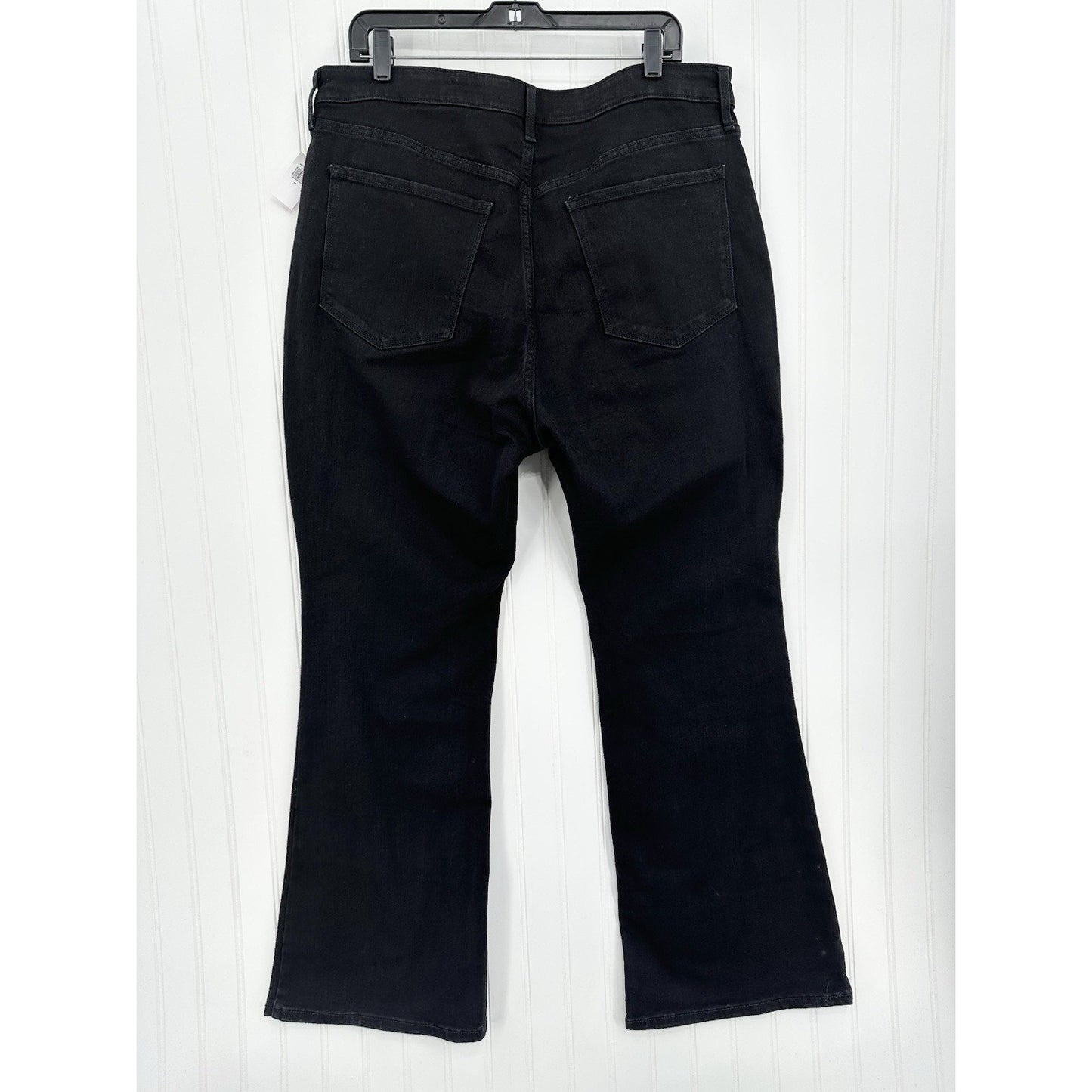 Old Navy Jeans Women 18 High Rise Flare Stretch Black Denim Western Festival NEW