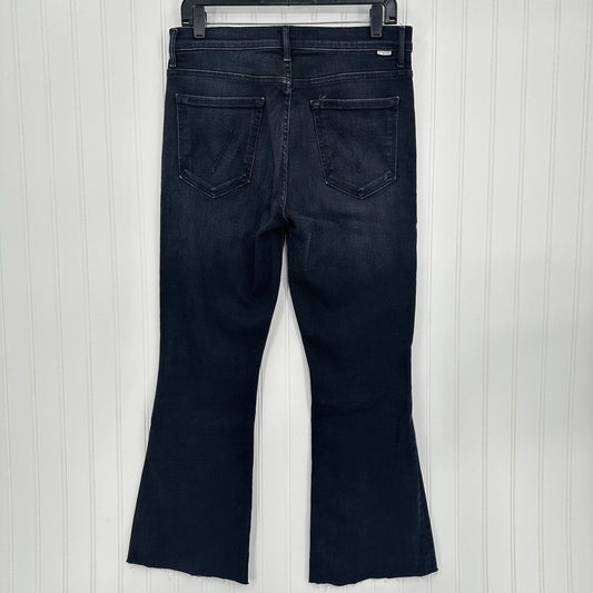 Mother Jeans Womens 32 Weekender Fray Flare US 12 Black Denim Thunder Road EUC