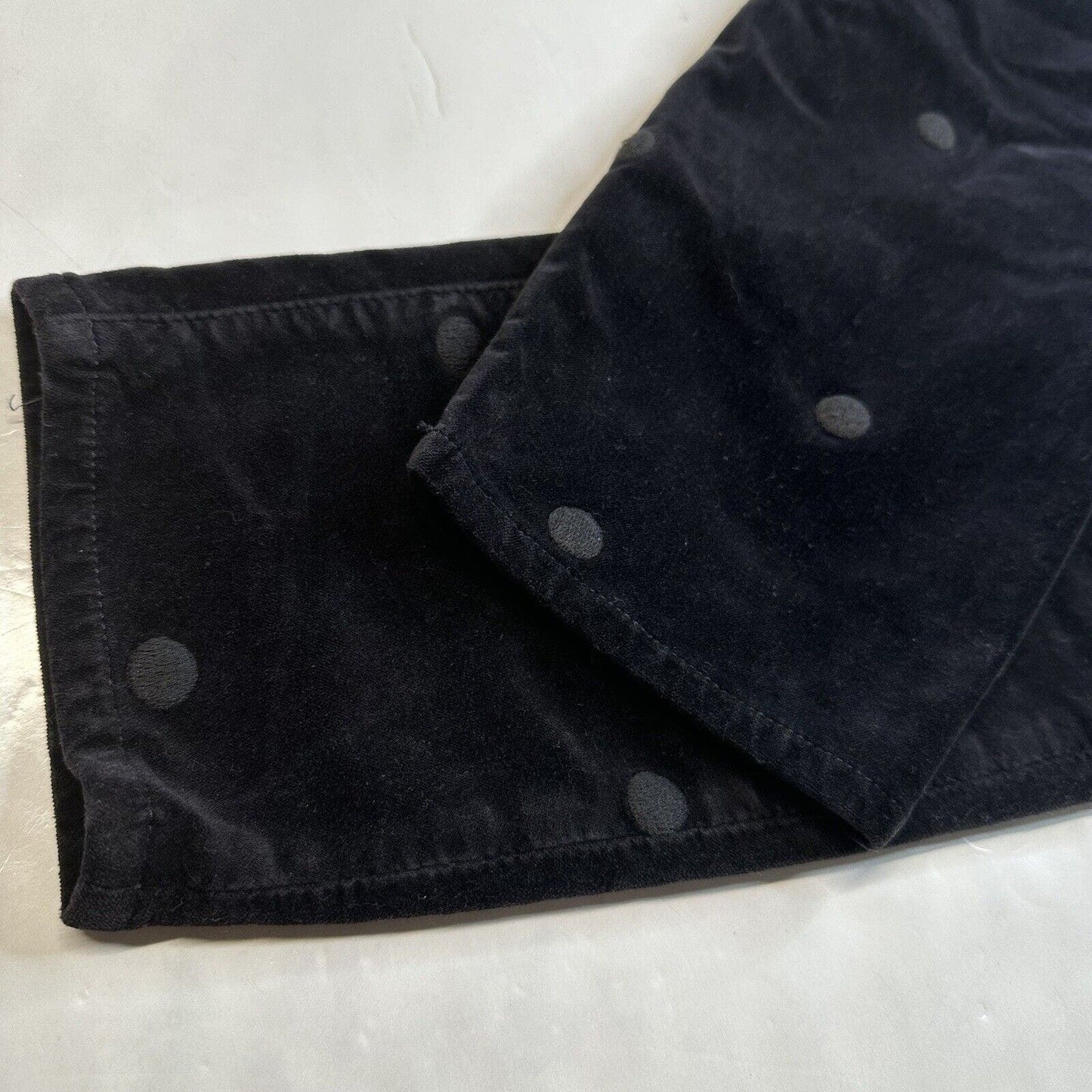 Pilcro Letterpress Jeans Womens 33 Black Velvet High Rise Skinny Polka Dots