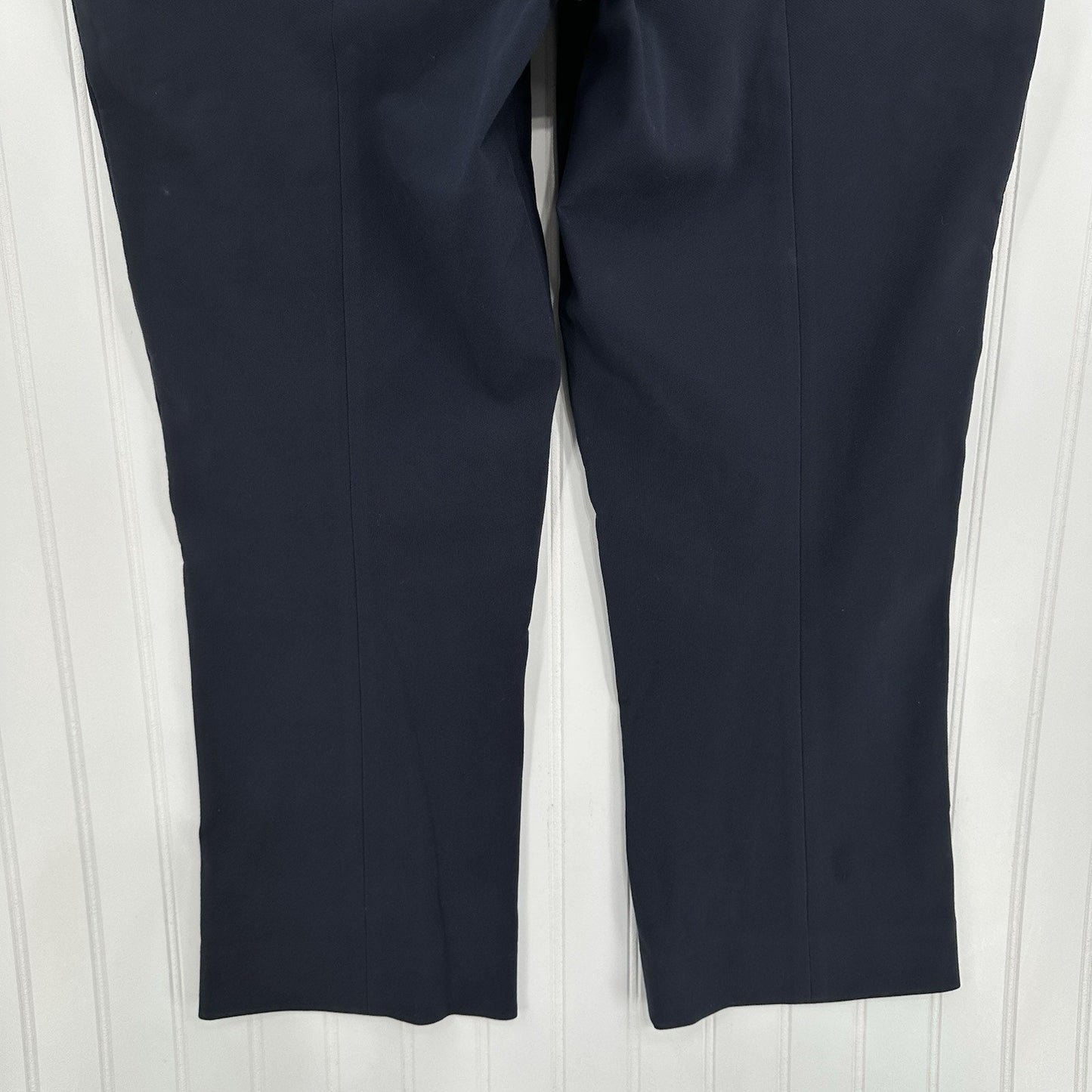 MM Lafleur Pants Womens +2 18 Straight Ankle Navy Blue Stretch Minimalist Career