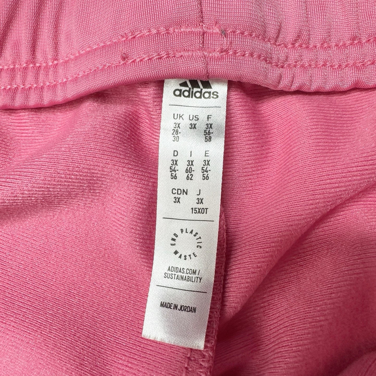 Adidas Pants Womens 3X Jogger Track Pant Bubblegum Pink Stripes Lounge Athletic