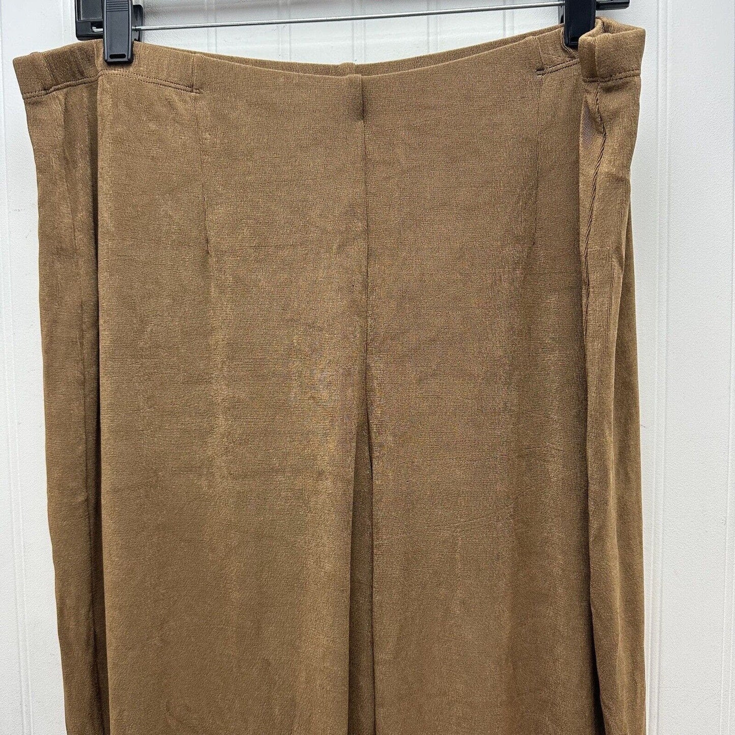 Chicos Pants 3 US 16 XL Travelers Slinky Knit Ankle Brown Stretch Coastal Womens