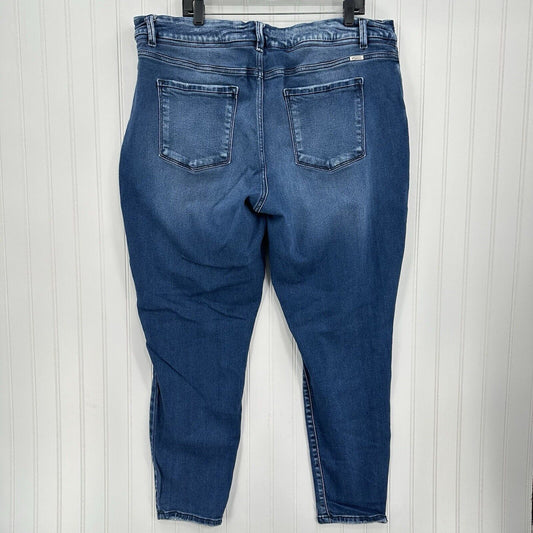 Kancan Jeans Womens 22 Skinny Blue Stretch Denim Distressed Grunge