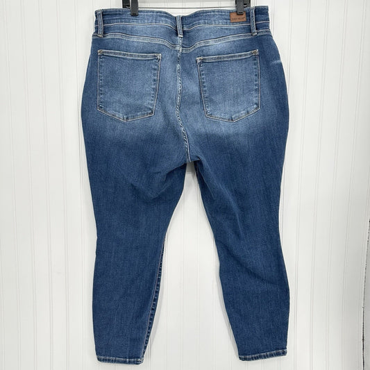 Judy Blue Jeans Womens 22W Skinny High Rise Blue Stretch Denim Button Fly