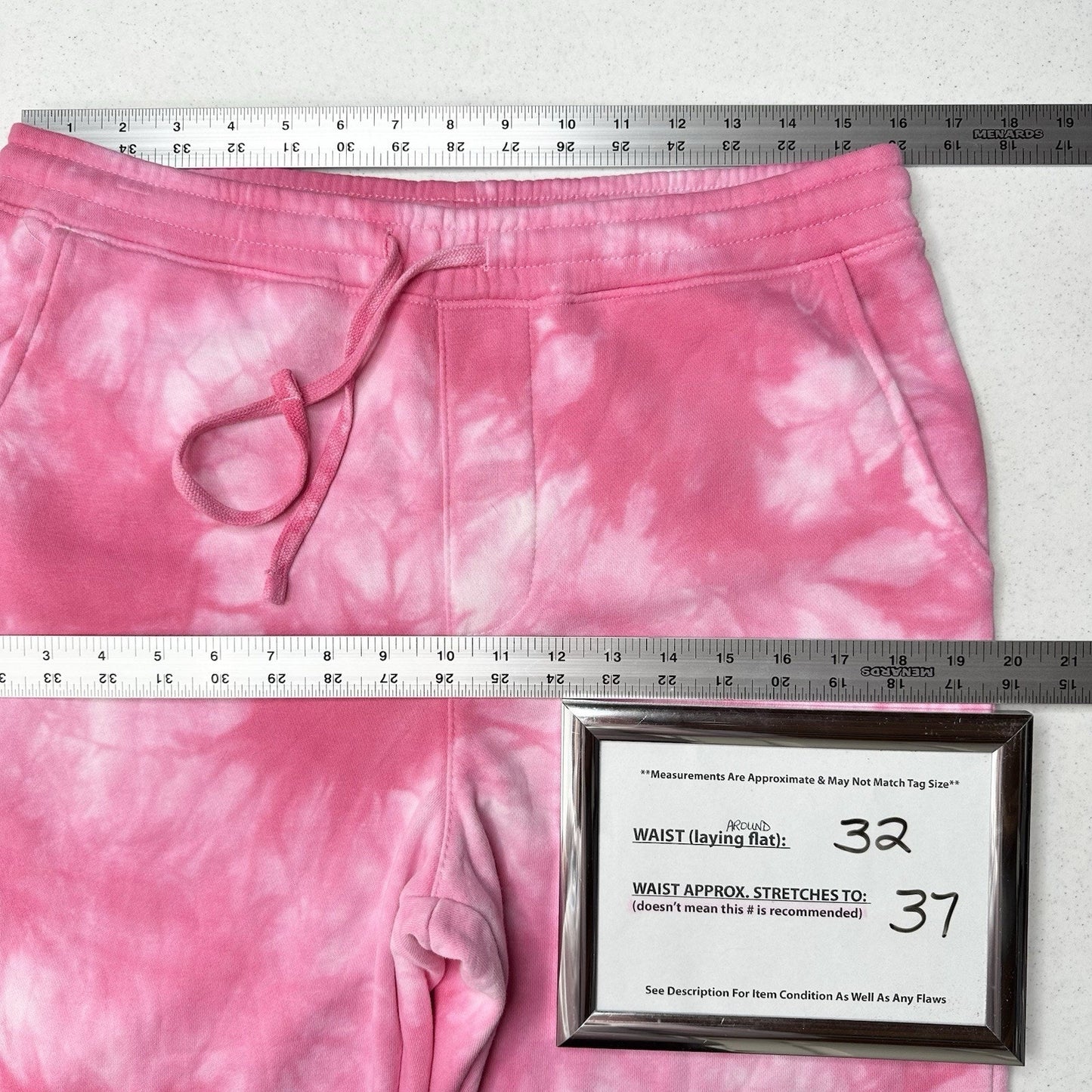 Lularoe Boyfriend Jogger Womens Medium Sweatpant Bright Pink Tie Dye Cozy Lounge