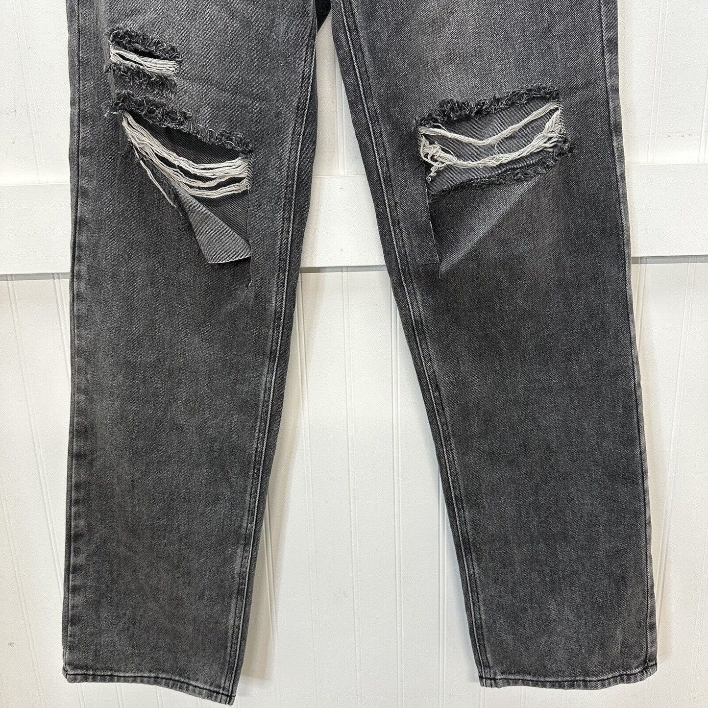 Pacsun Jeans 27 Boyfriend High Rise Gray Denim Womens Distressed 90s Grunge EUC