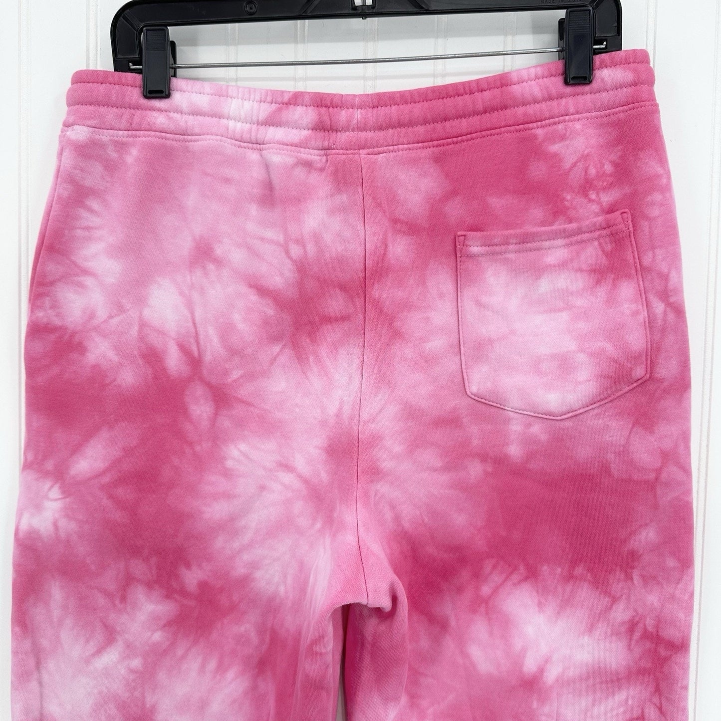 Lularoe Boyfriend Jogger Womens Medium Sweatpant Bright Pink Tie Dye Cozy Lounge