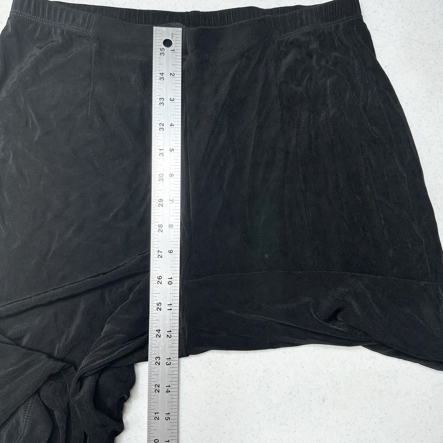 Chicos Travelers Pants 2 US Large Slinky Knit High Rise Black Stretch Coastal