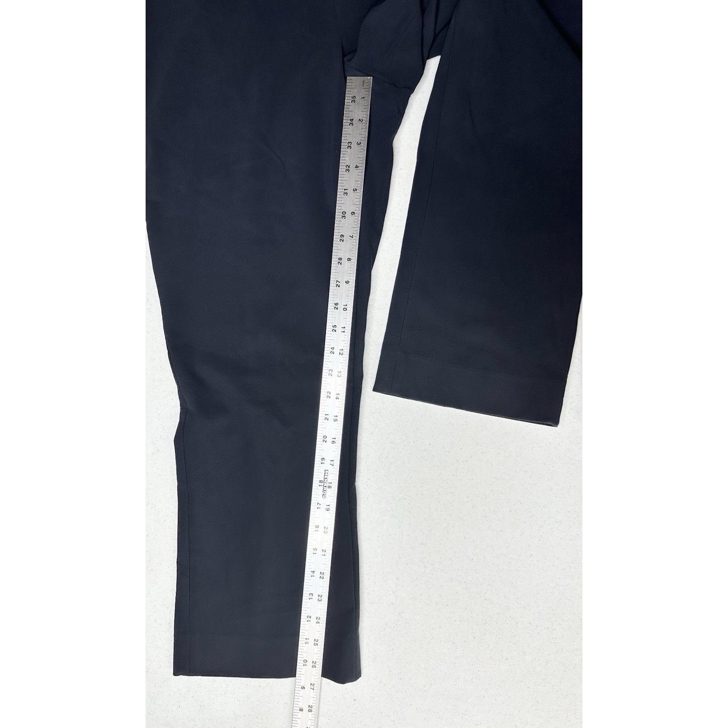 MM Lafleur Pants Womens +2 18 Straight Ankle Navy Blue Stretch Minimalist Career