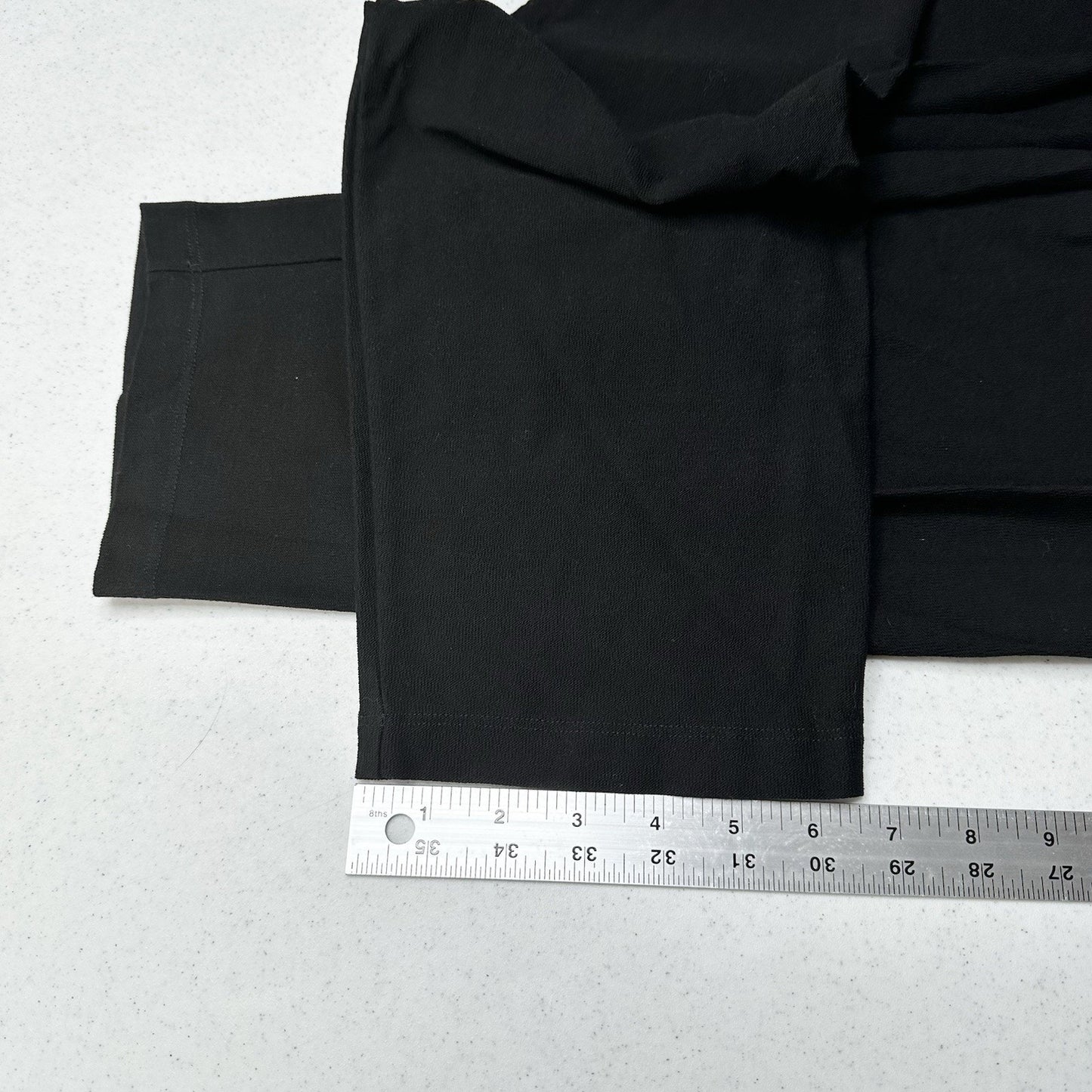 Eileen Fisher Pants XL Washable Crepe Slim Leg Black Minimalist Contemporary