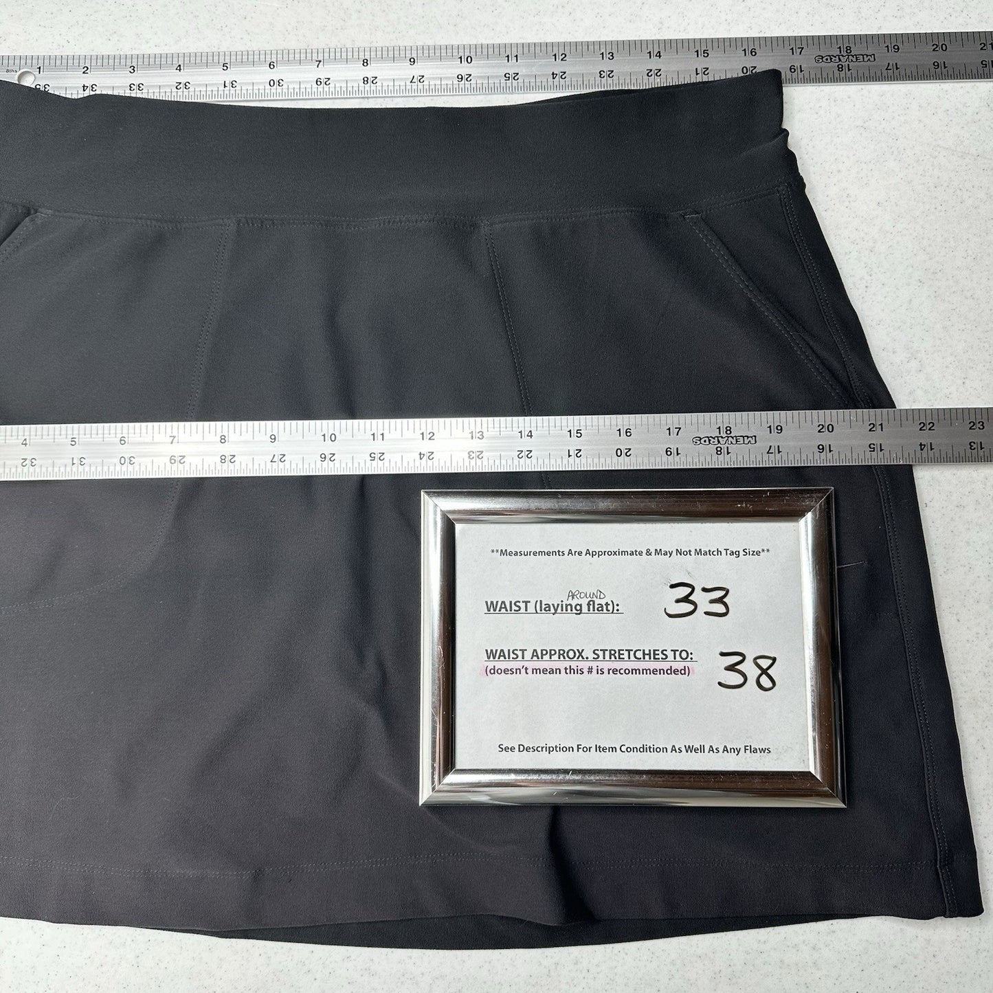NIKE Skort Womens Large Dri Fit Black Active Skirt/Shorts Pickleball Tennis EUC