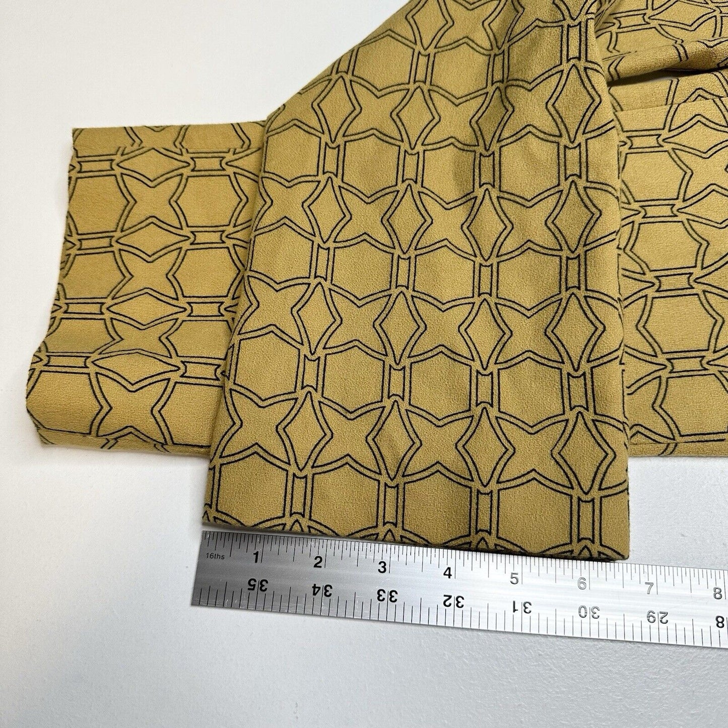 Tibi Pants Womens 2 Slim Crop Mustard Yellow Cotton Throwing Stars Career Preppy