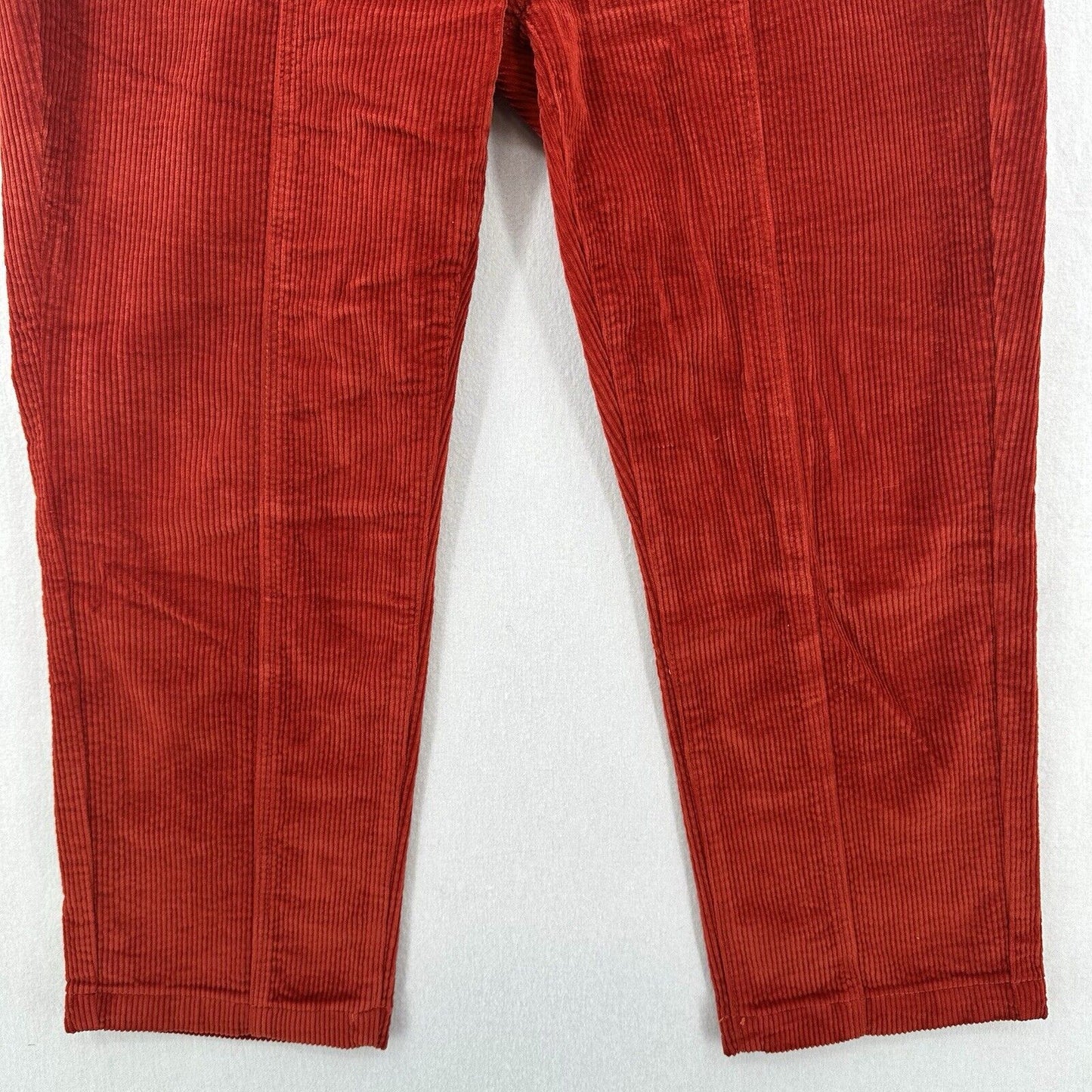 Judy Blue Jeans Womens 15 32 Corduroy Ankle Straight Rust Red Orange Preppy EUC