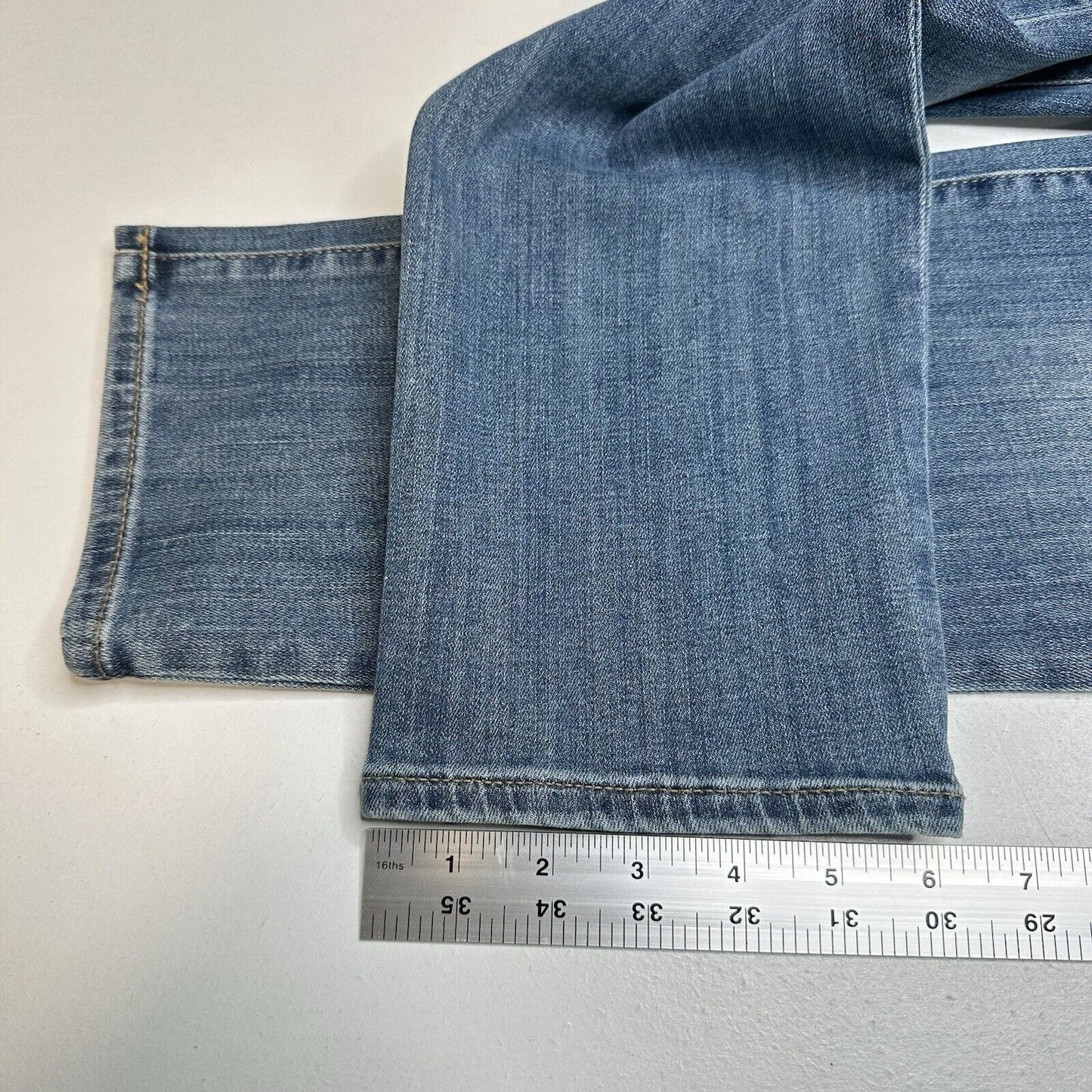 Chicos Jeans 1 US 8 So Slimming Girlfriend Ankle Stretch Blue Denim Distress NEW