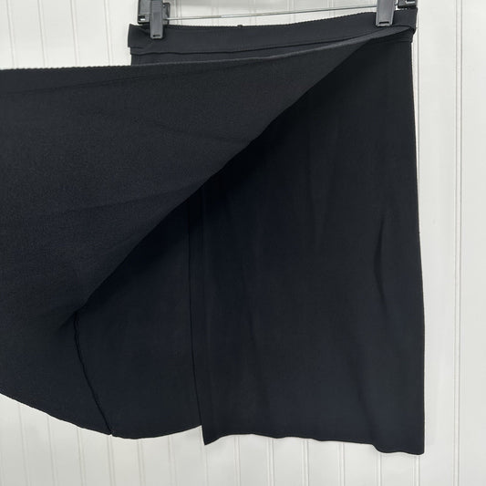 Scanlan Theodore Skirt Women Medium Crepe Knit Wrap Mini Black Minimalist Luxury