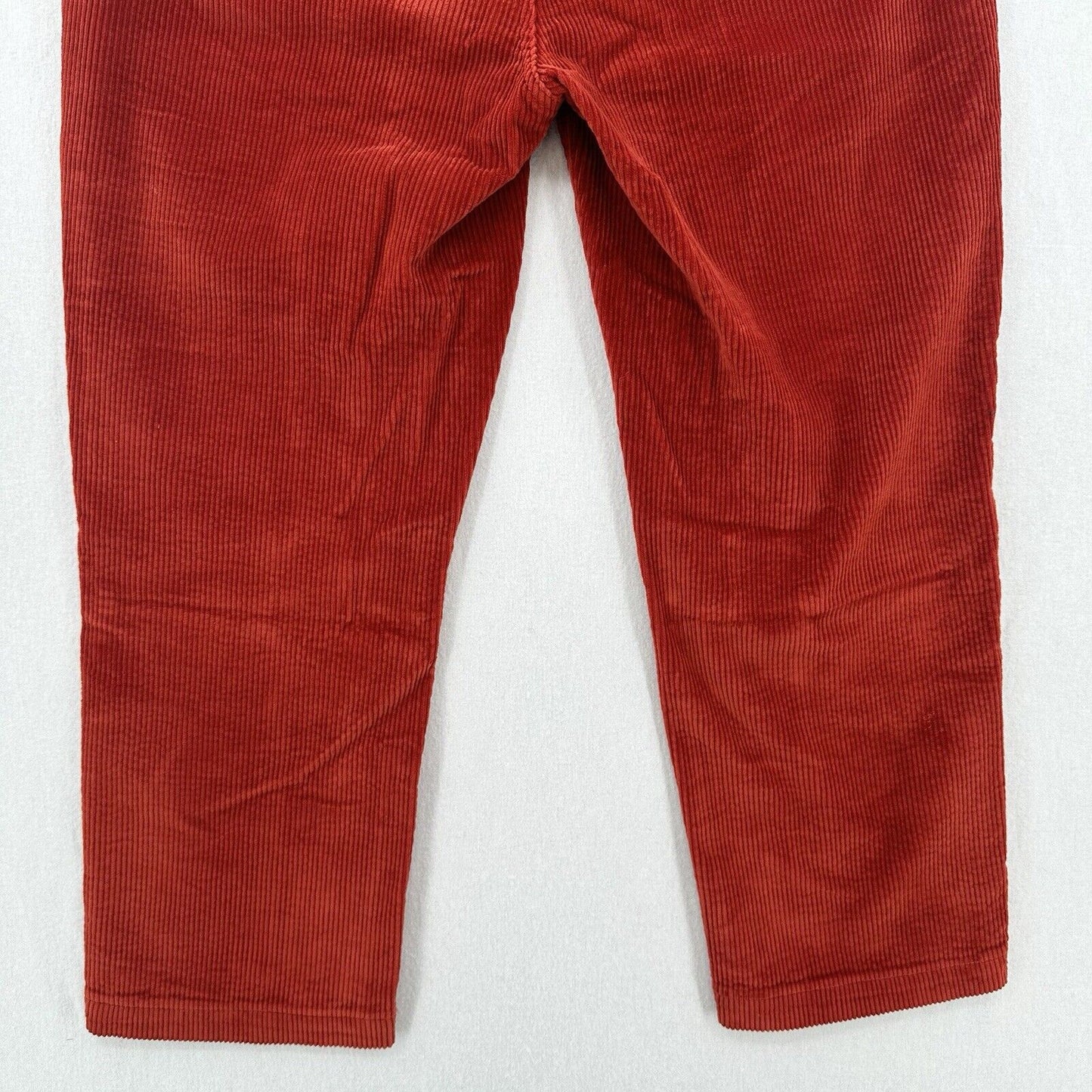 Judy Blue Jeans Womens 15 32 Corduroy Ankle Straight Rust Red Orange Preppy EUC