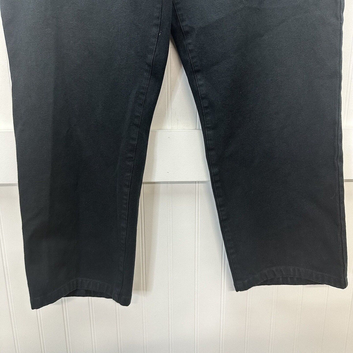 Chicos Jeans 3 Short Womens 16 Straight Crop Black Stretch Denim Comfort