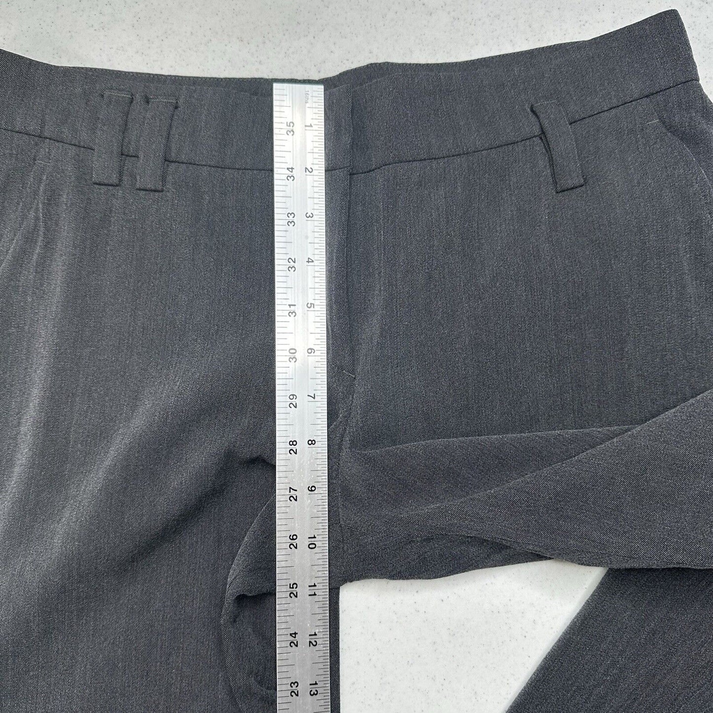 Gunex Wool Pants Womens US 12 Straight Trouser Dark Gray Wool Blend Italy EUC