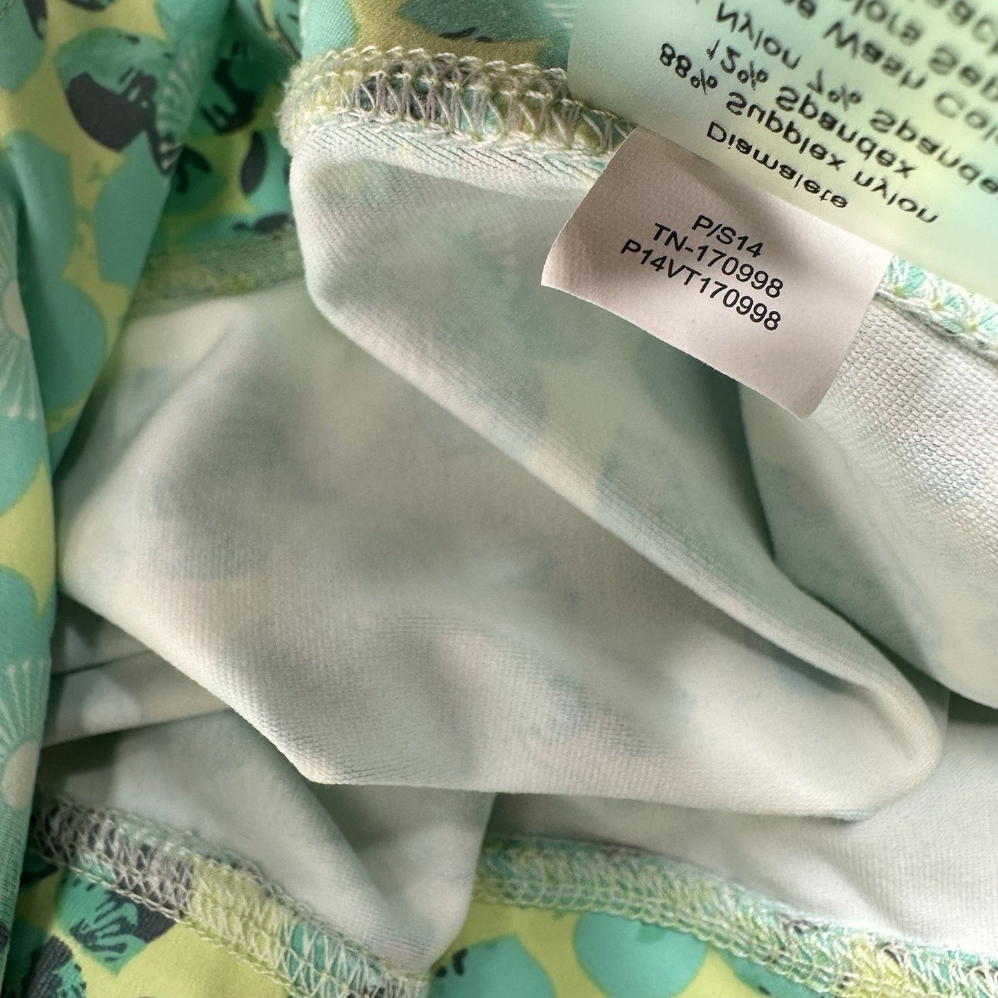 Title Nine Skirt Womens XL Diamalete Green Mint Floral Zip Pockets Golf EUC