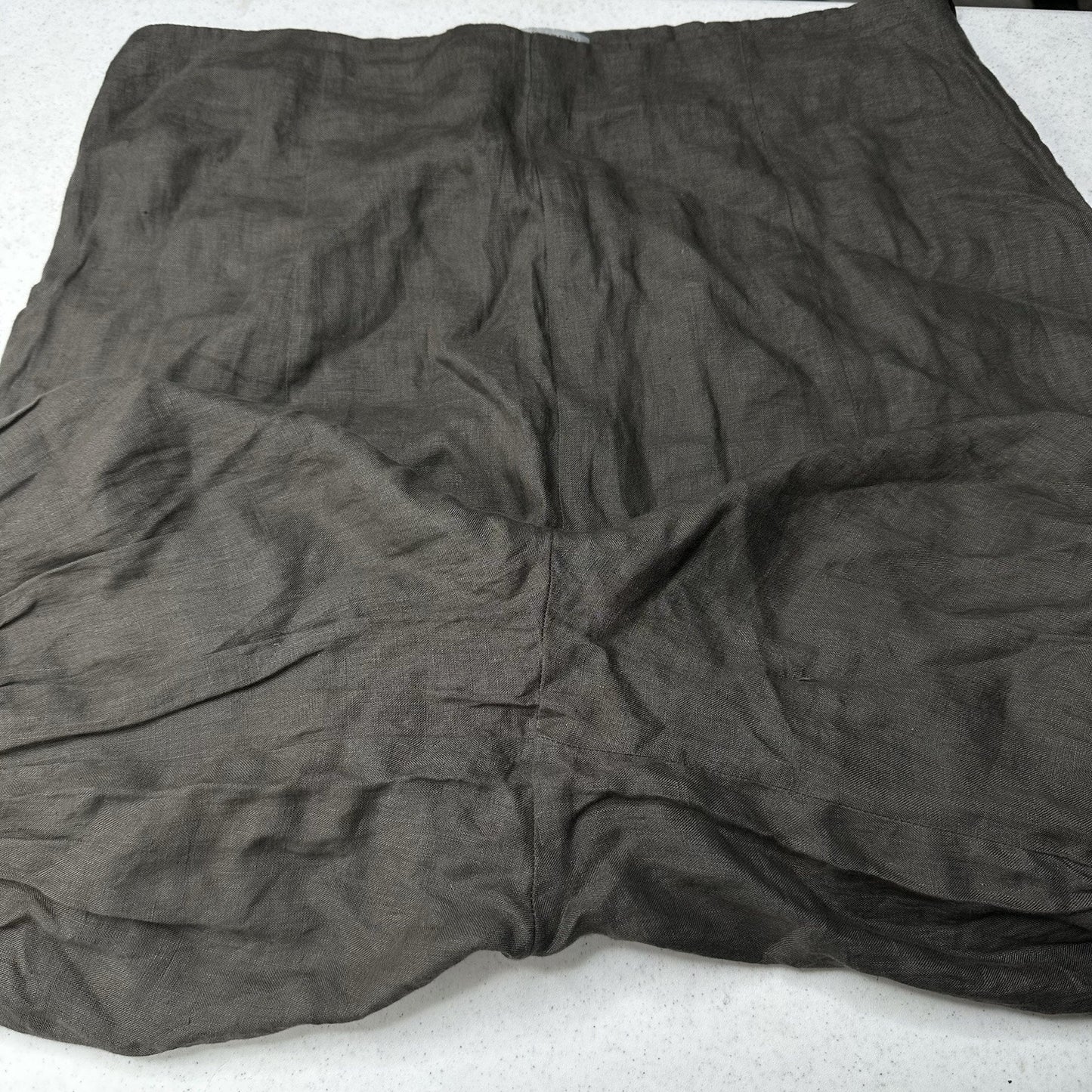 Sarah Pacini Pants 4 Women XL Linen Drop Crotch Crop Zip Coastal Beach Lagenlook