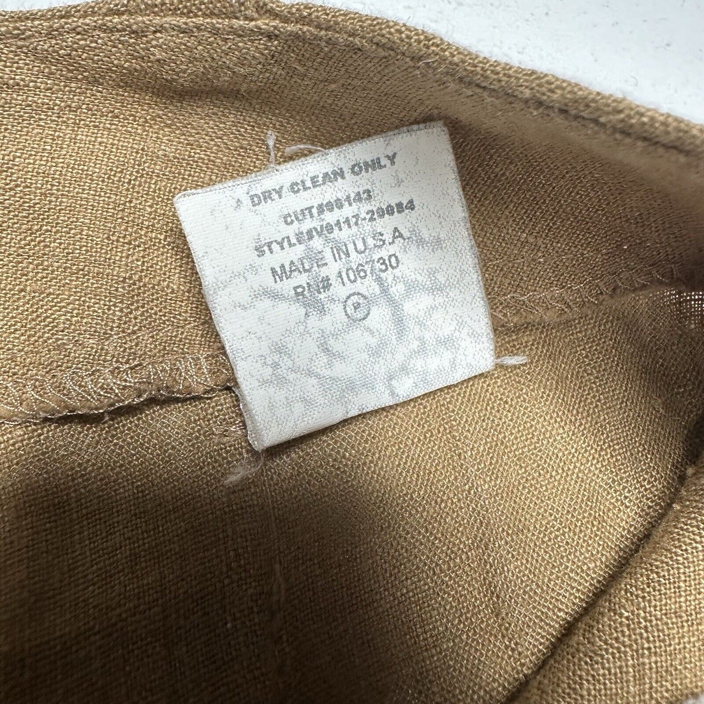 Vince Pants Womens 10 Linen Brown Wide Flare Trouser Relaxed Coastal Beach *Flaw