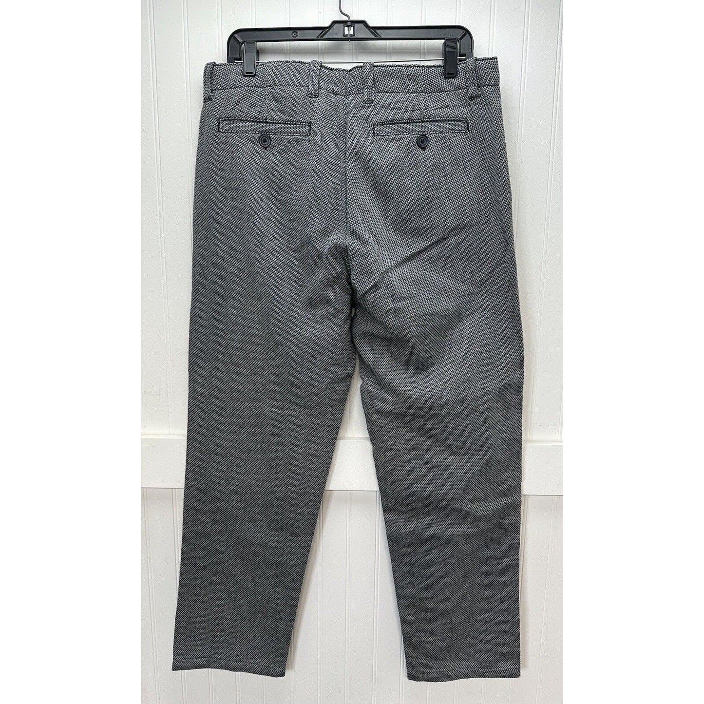 Carbon 2 Cobalt Pants Mens 32 Gray Tweed Tapered Leg 100% Cotton Business Casual